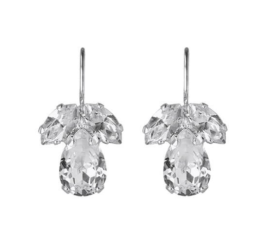 Rhodium - Petite Timo Earrings Crystal