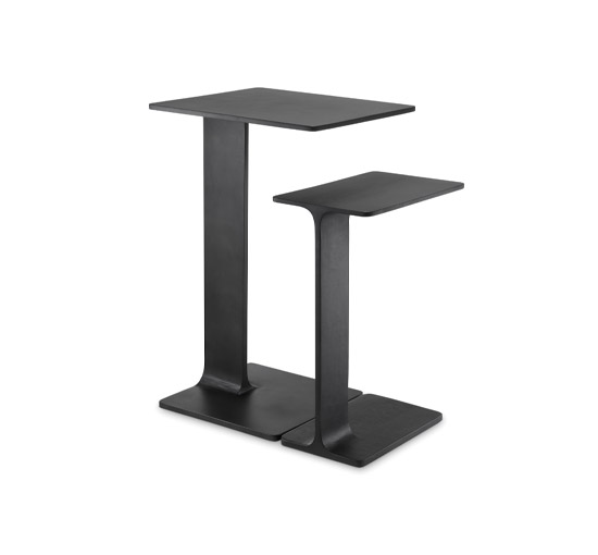 Side Table Smart black finish set of 2