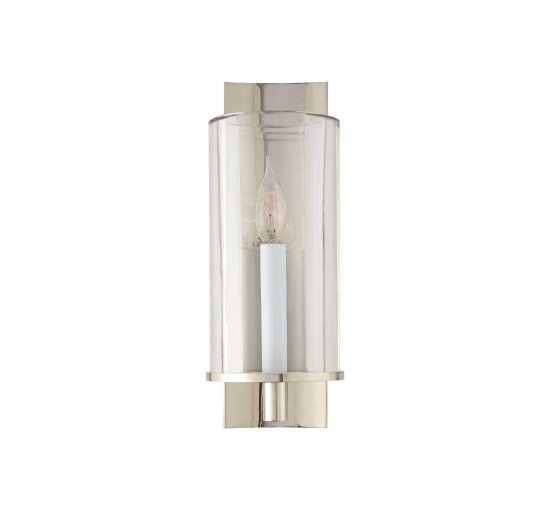 Polished Nickel - Deauville Single Sconce Polished Nickel