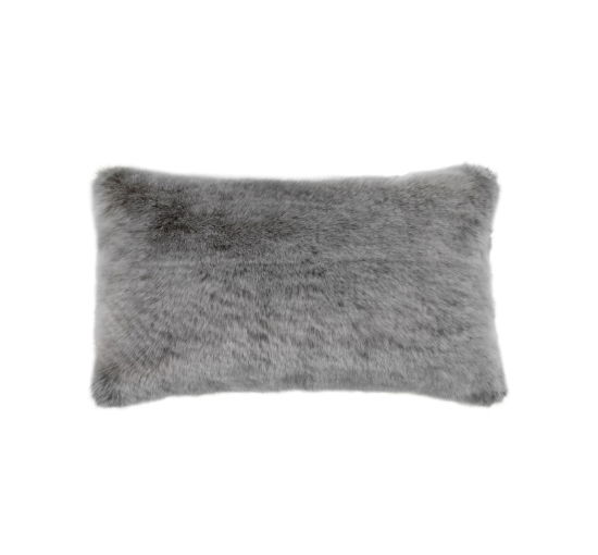 Alaska Cushion Cover Faux Fur Grey