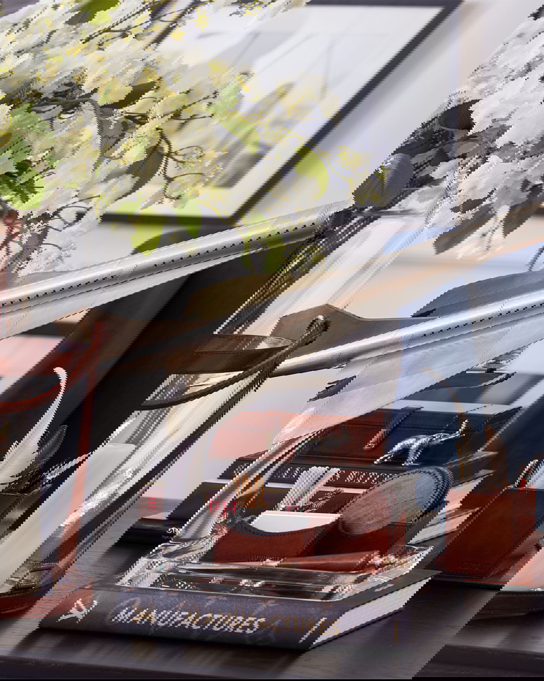 Kensington klockbox läder