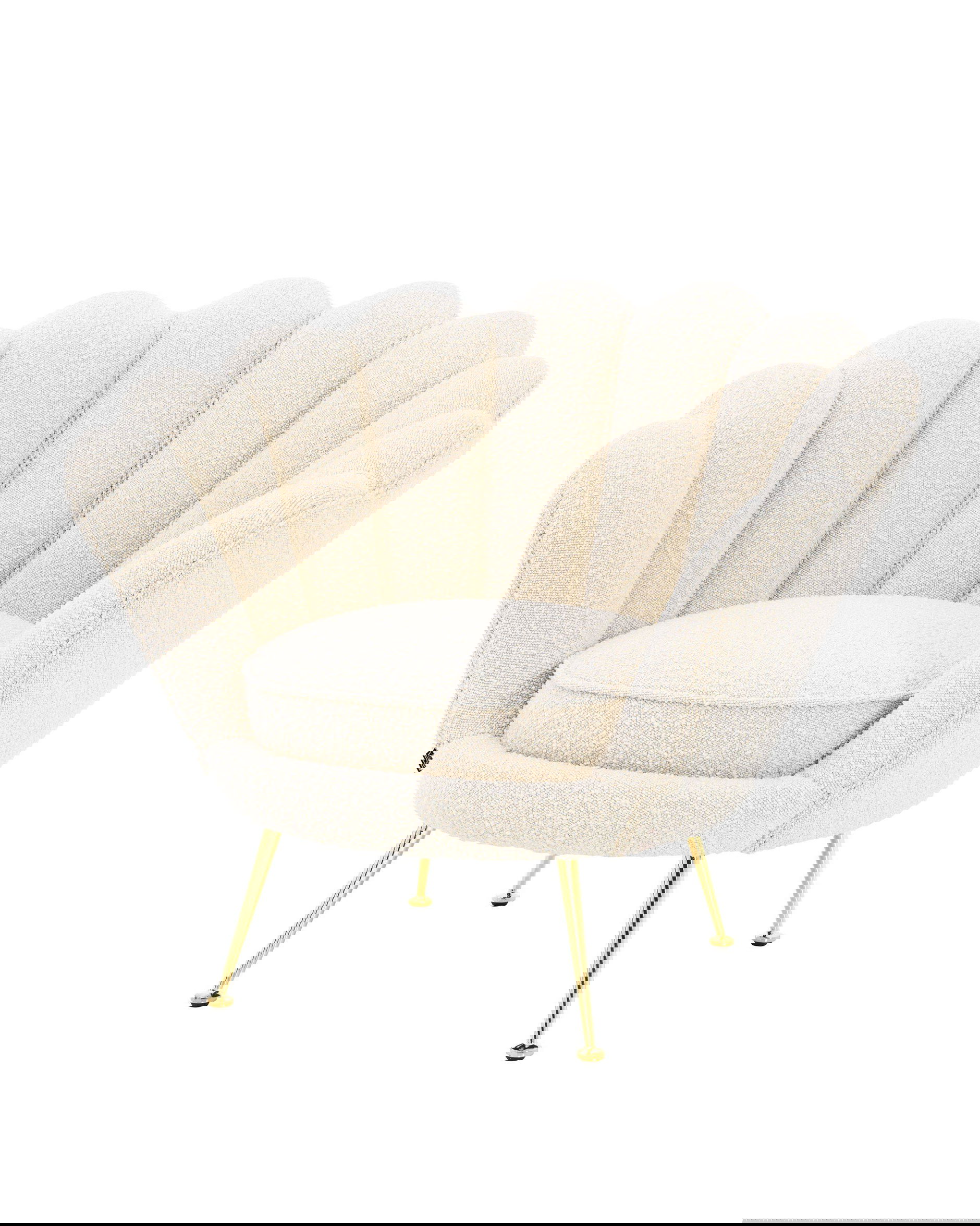 Trapezium fåtölj bouclé cream