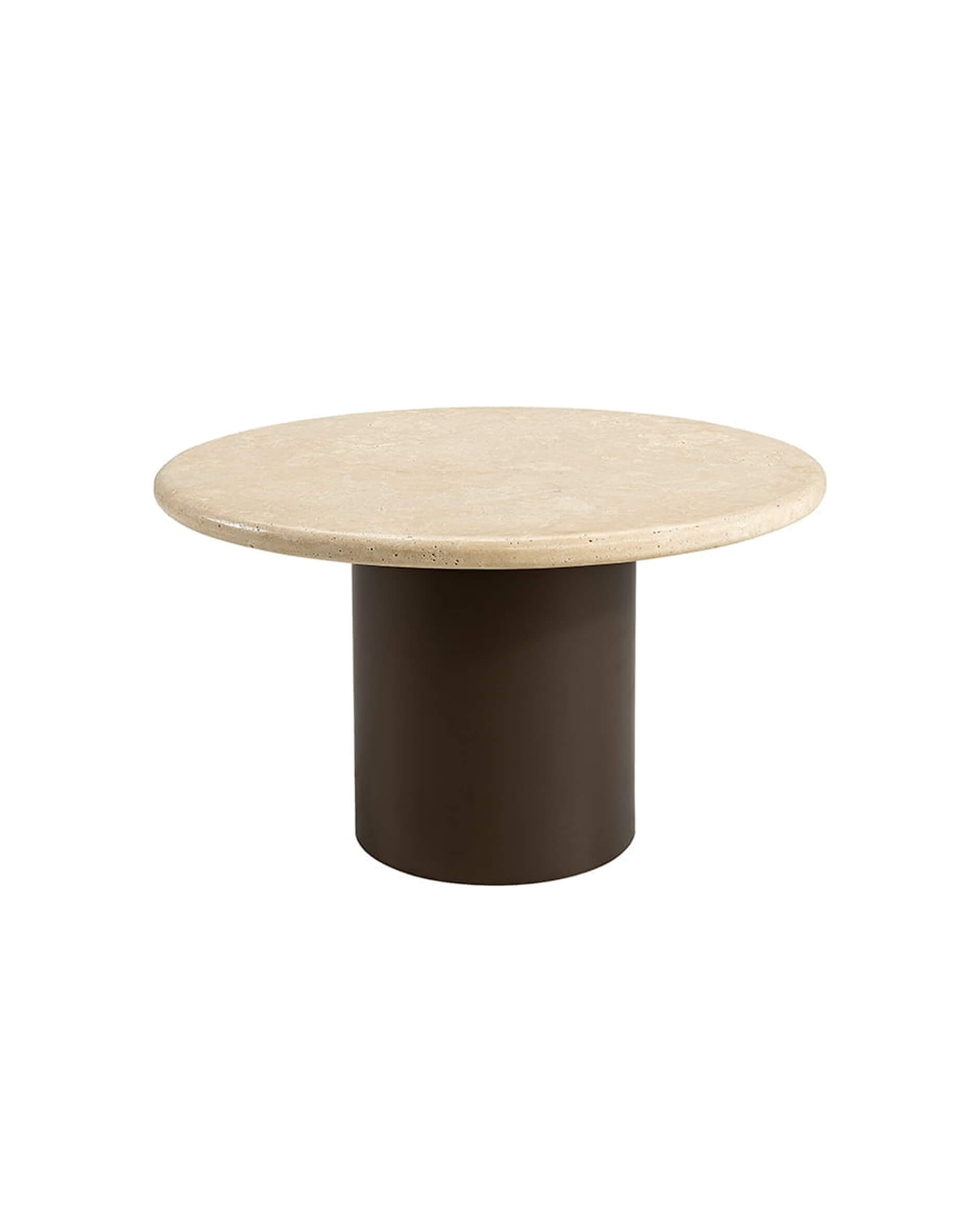 Calais soffbord travertine/mörkbrun