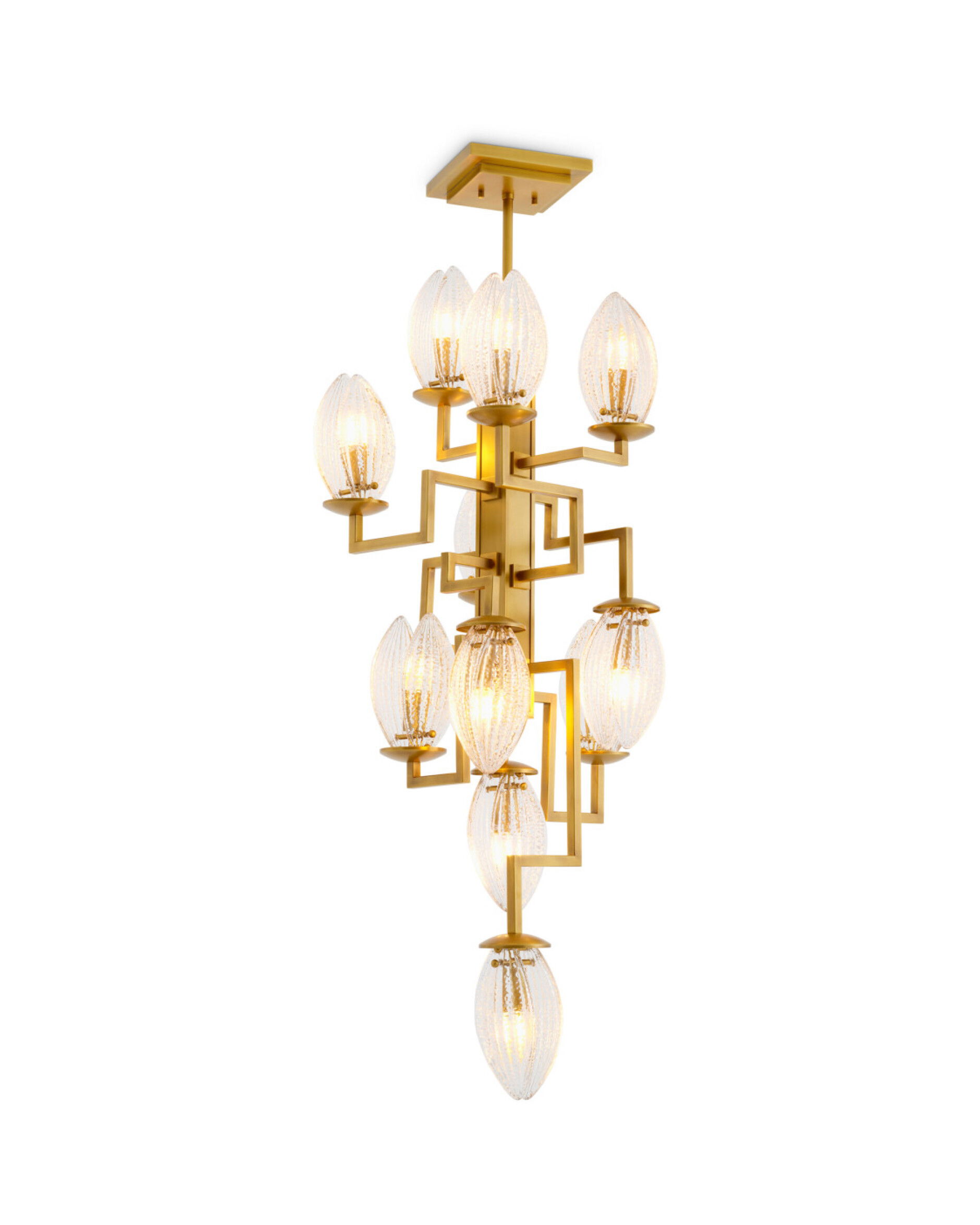 Persephone kroonluchter antiek messing