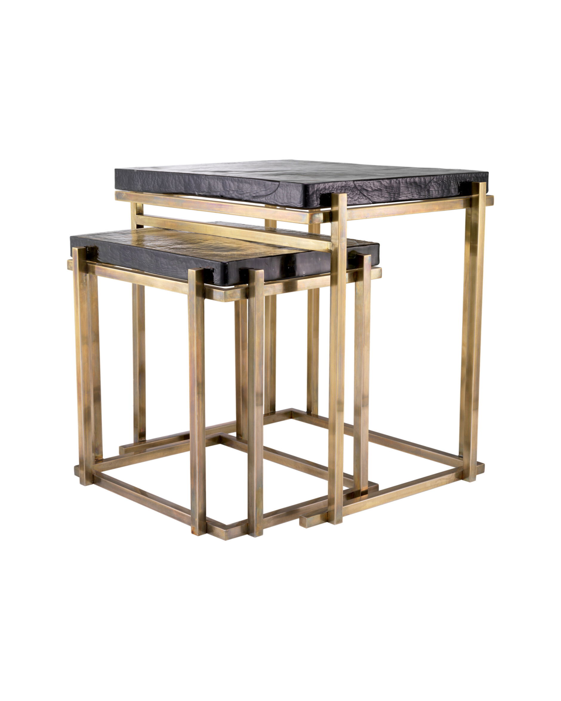 Niemeyer Side Table Vintage Brass Set of 2