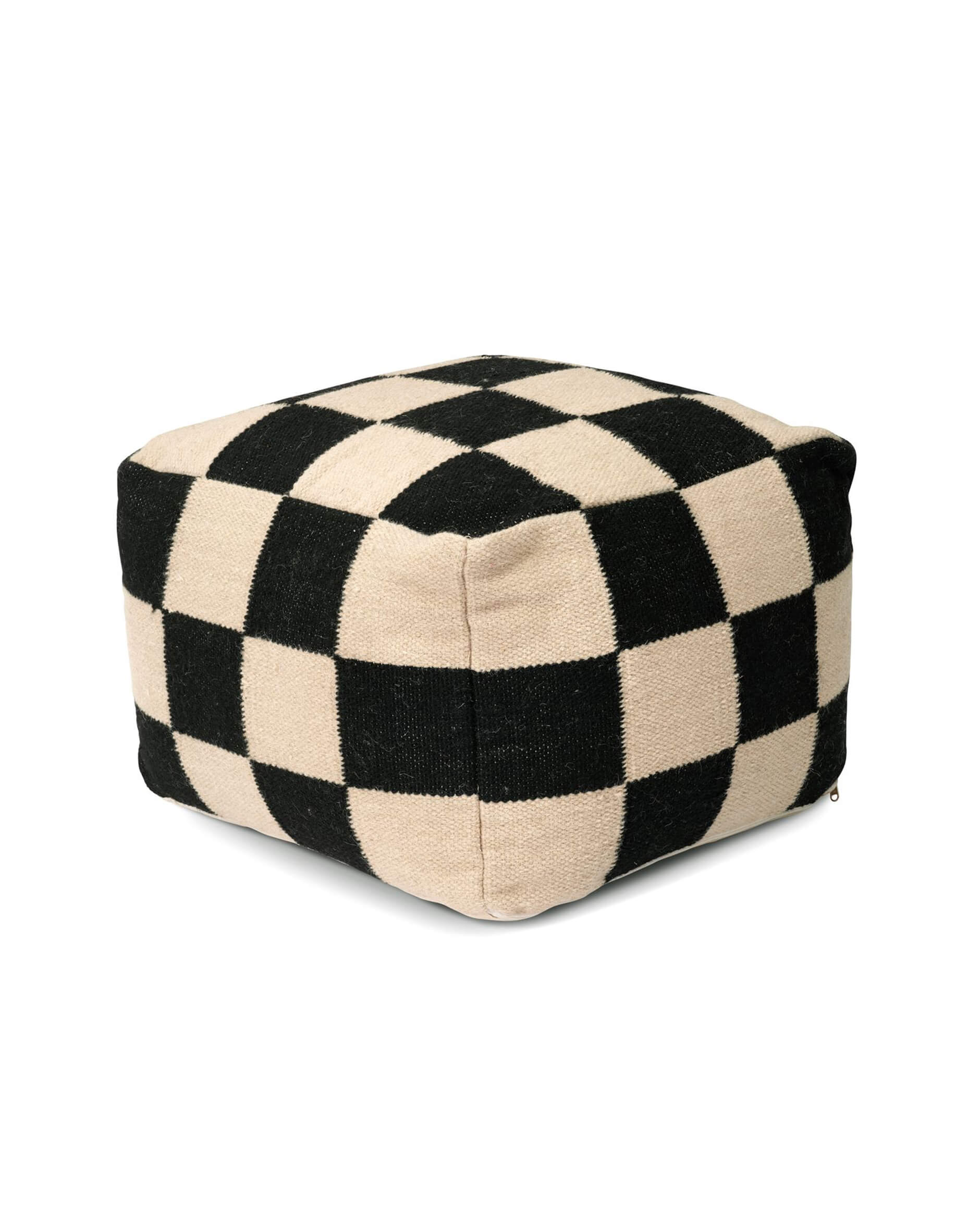 Square sittpuff svart/natur