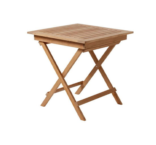 Teak - York Folding Table, white