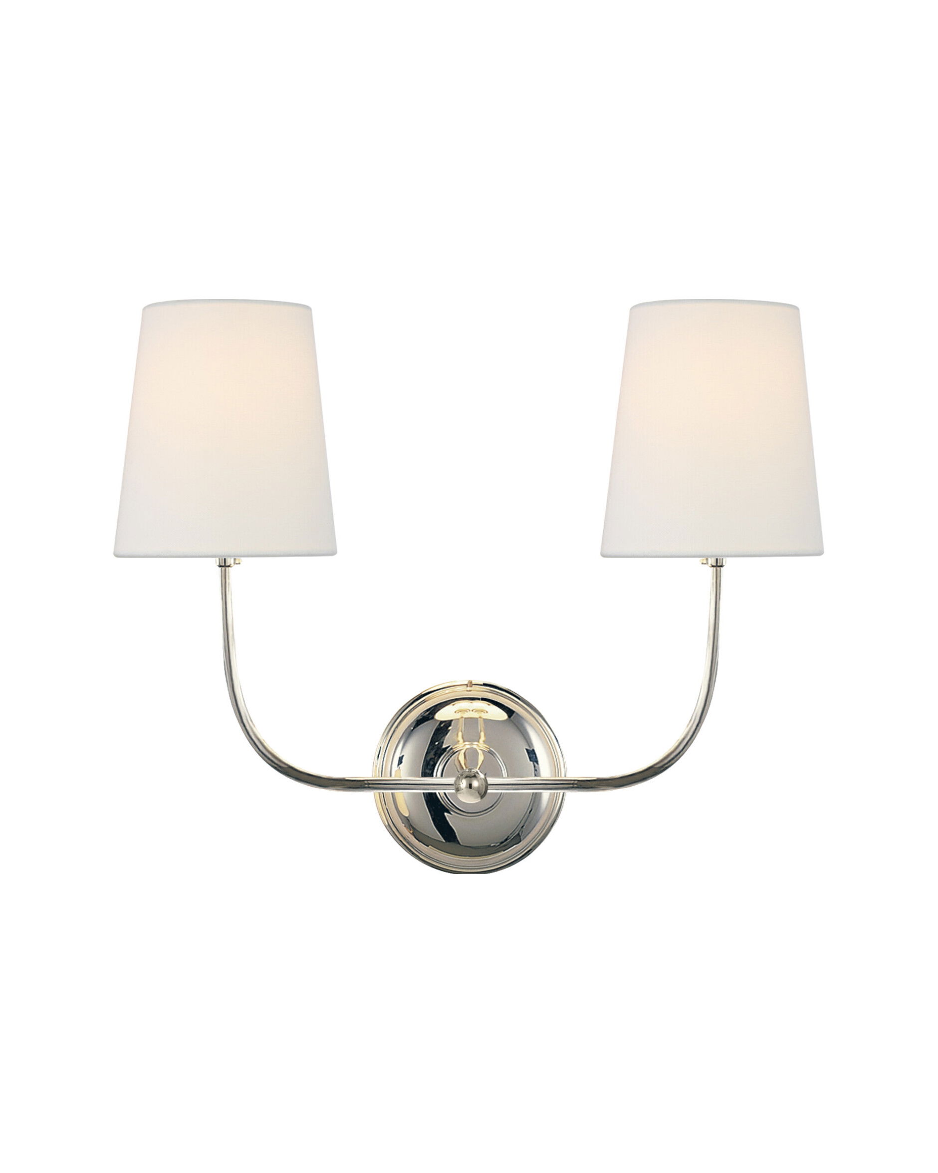 Vendome Double Sconce Polished Nickel