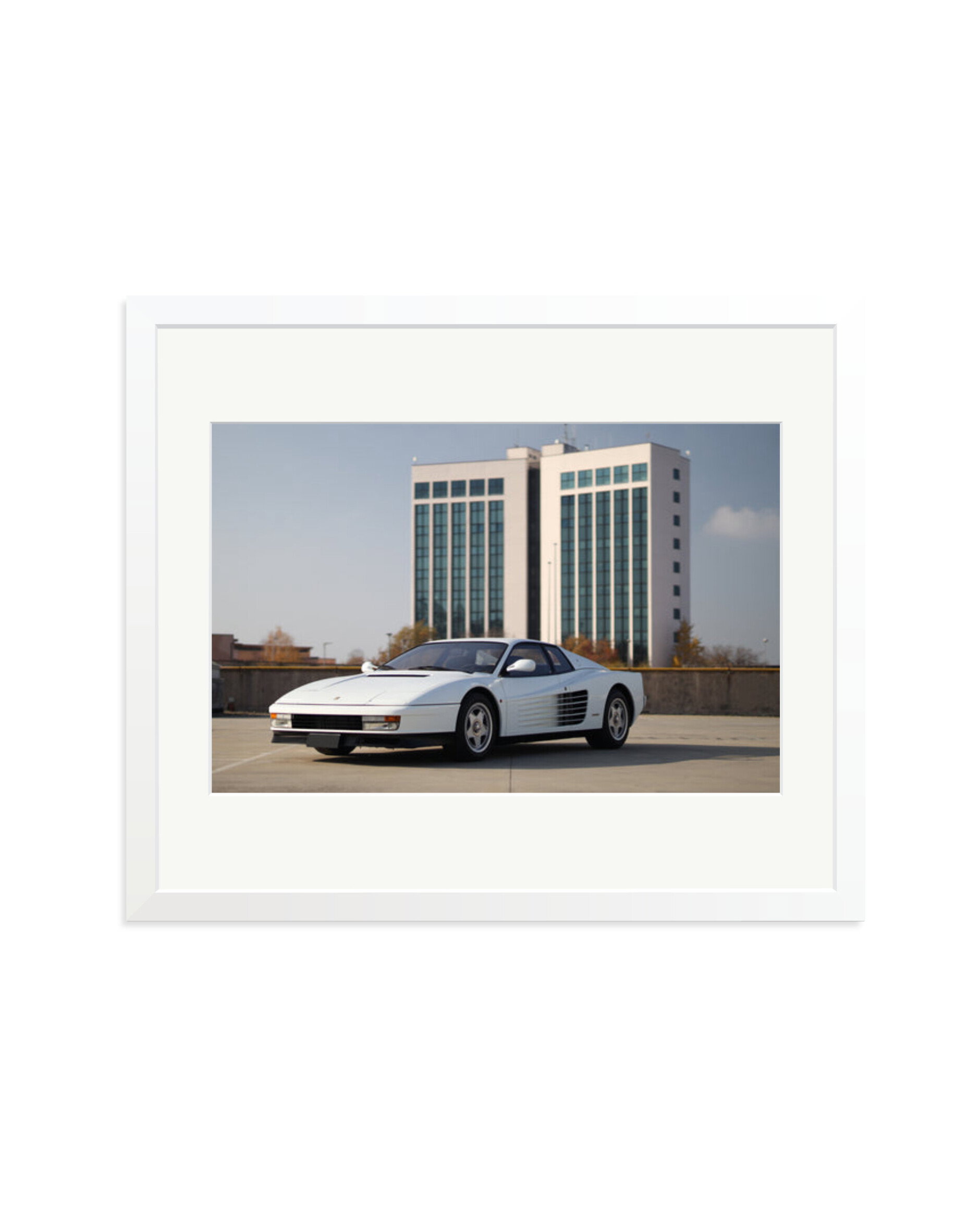 Ferrari Testarossa 01 White / Large