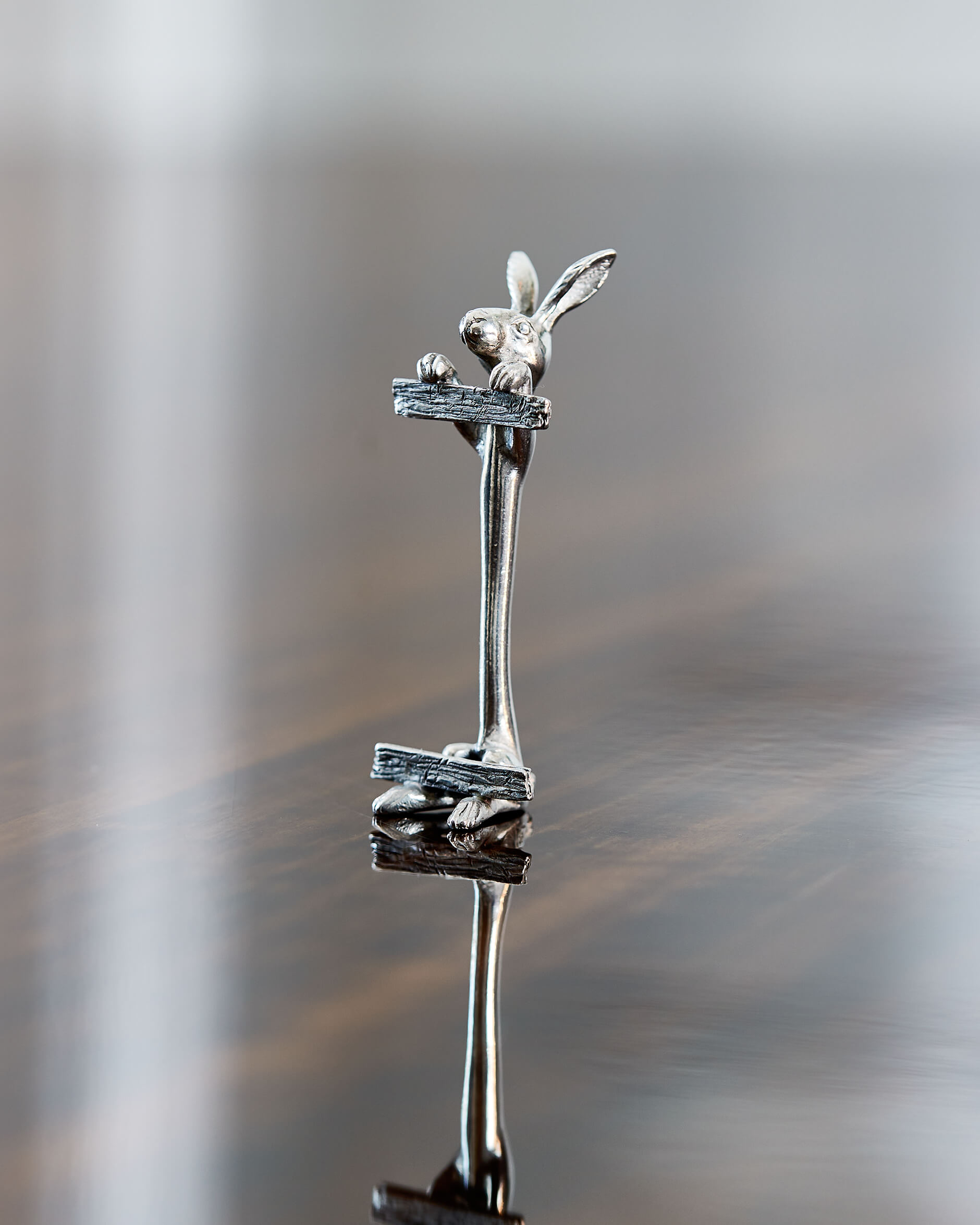 Kanin placeringskortshållare tenn