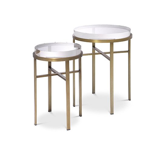 Hoxton side table brass