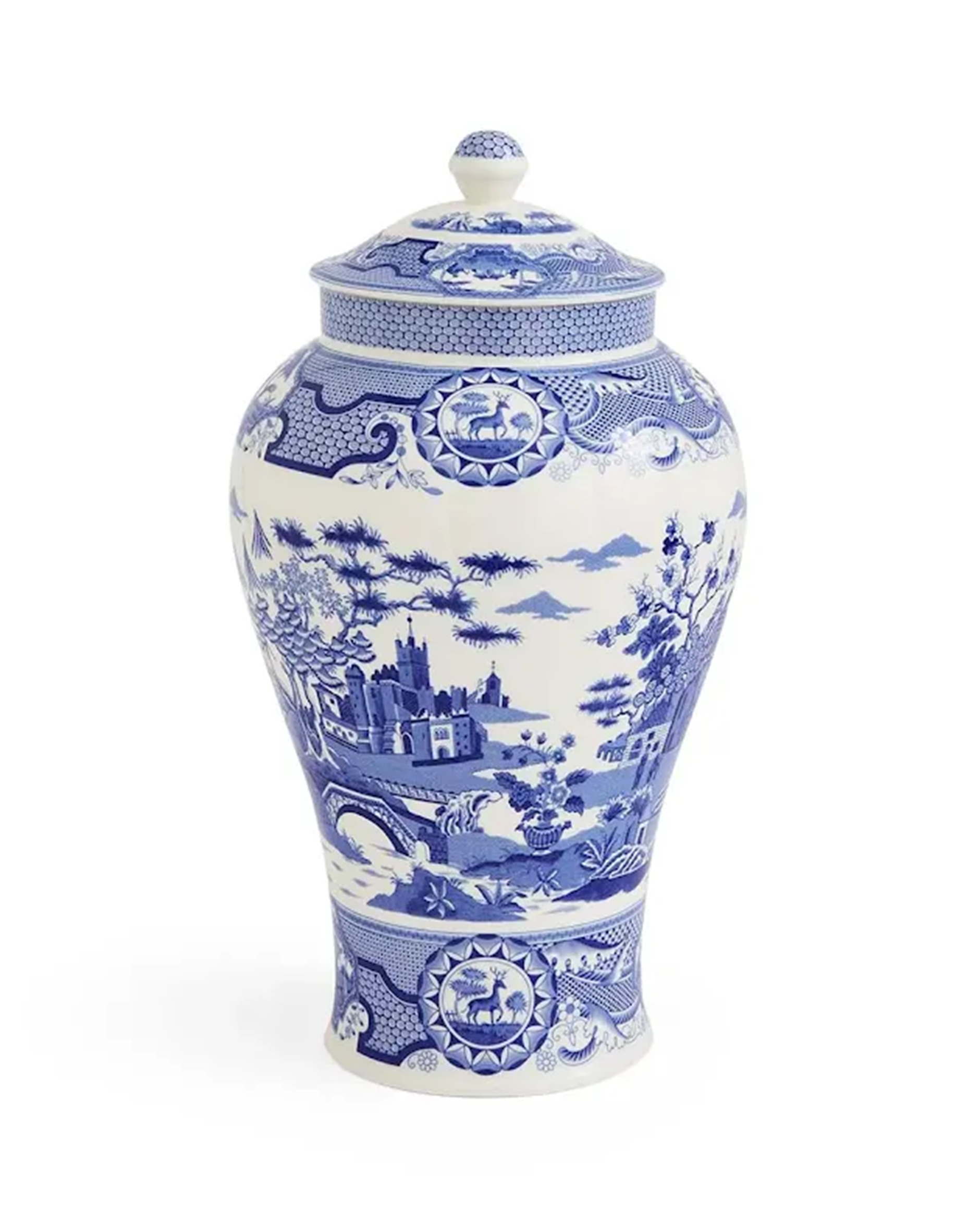 Blue Italian urne blå/hvid