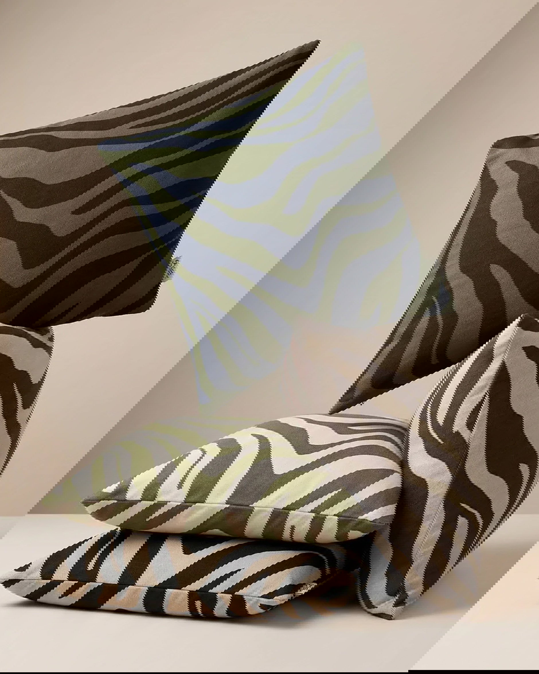 Savannah kuddfodral grön/off white