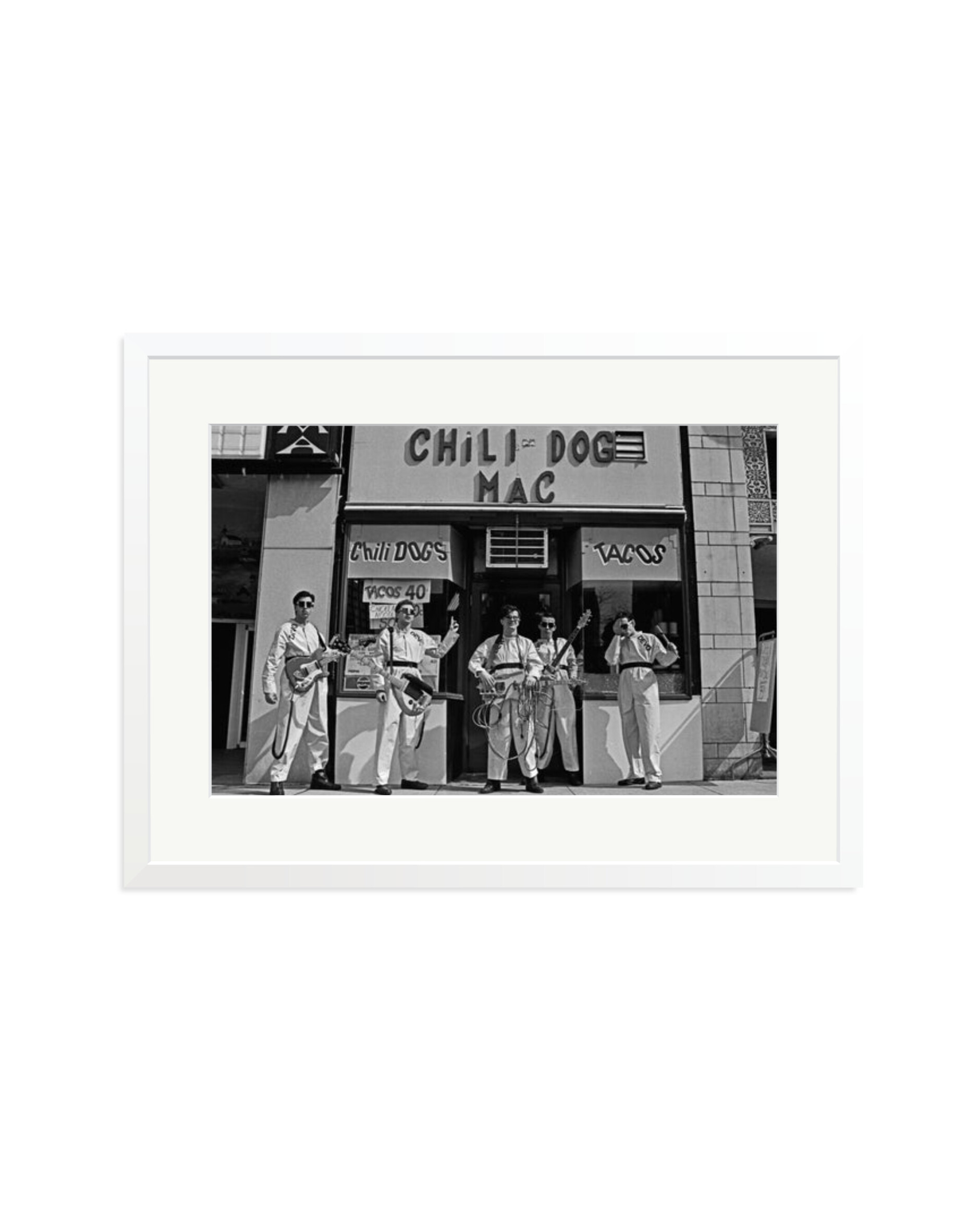 Devo at The Chili Dog Mac in Akron 1978 White / XL