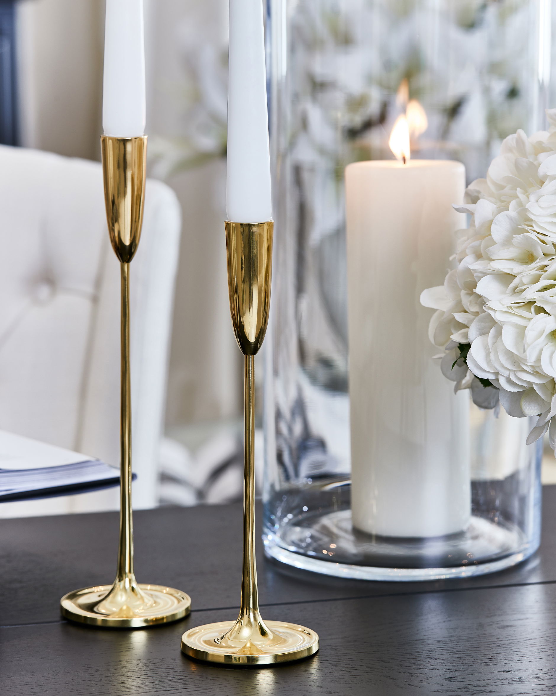 Daphne ljusstake mässing L