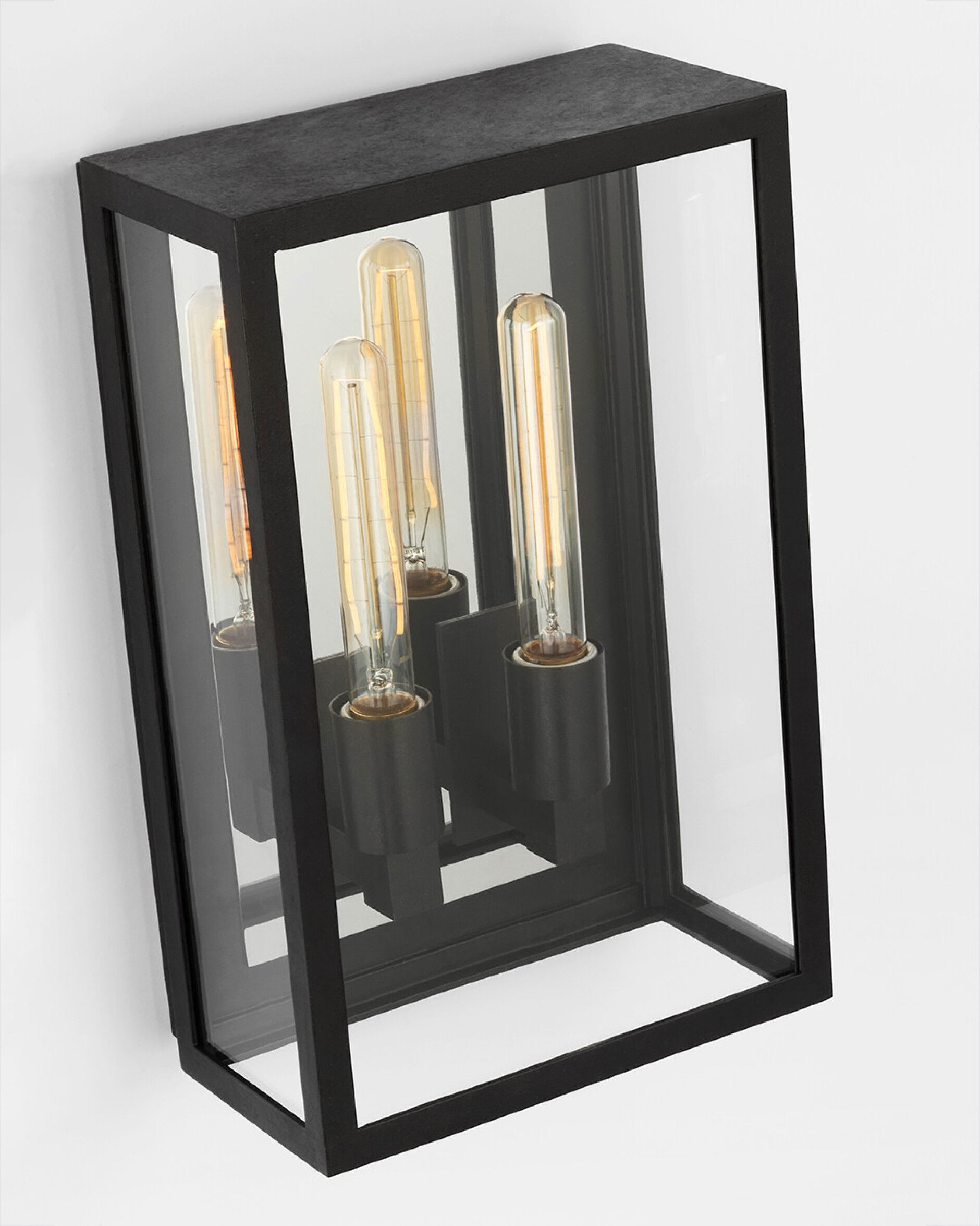 Fresno 2L vägglykta utomhus svart M