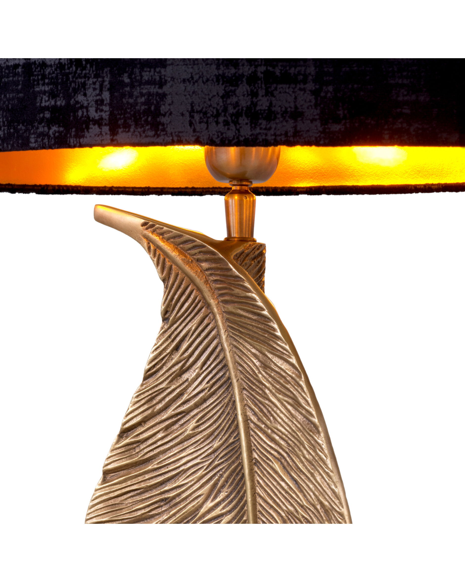 Foglia bordslampa antik mässing