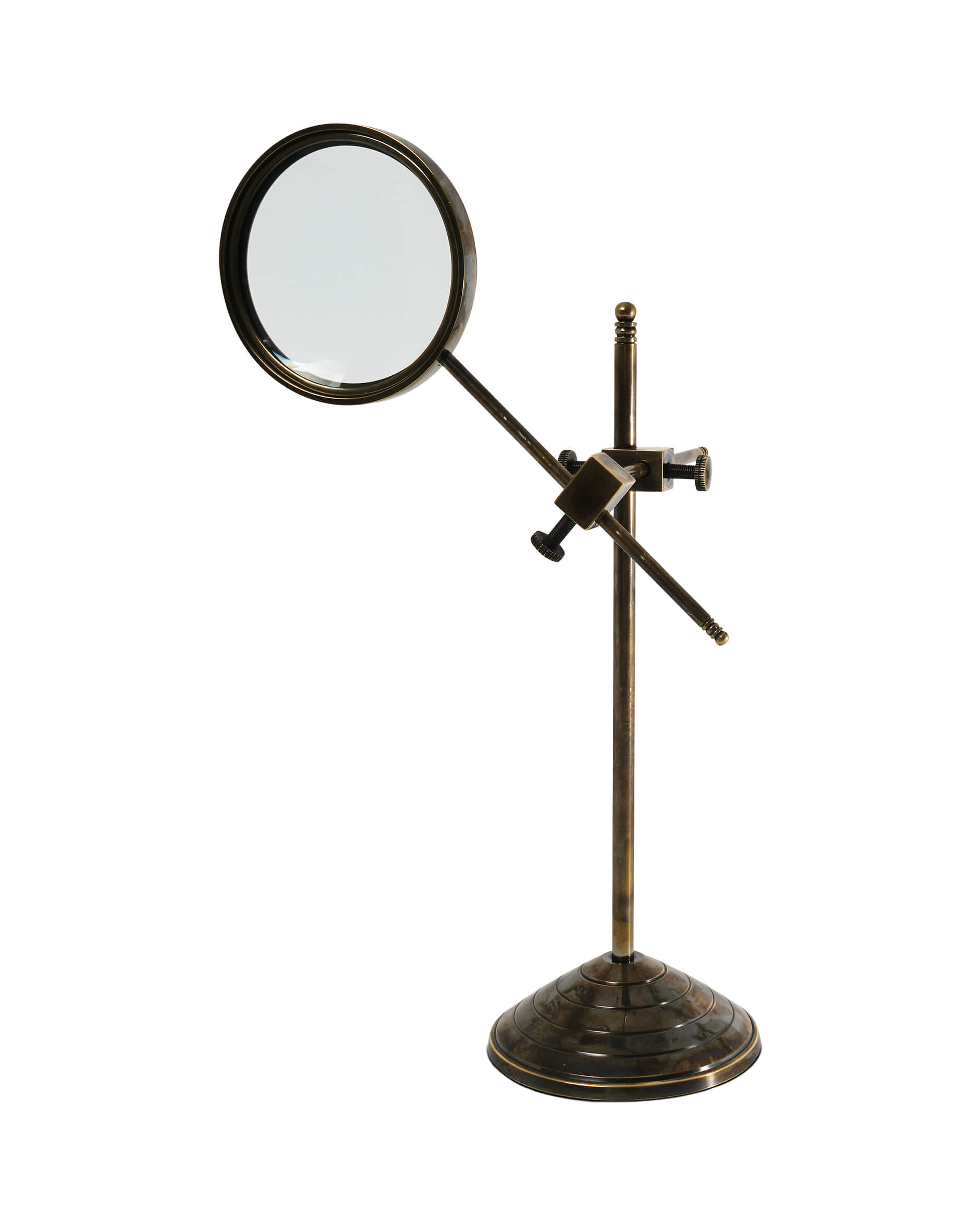Förstoringsglas med stativ brons