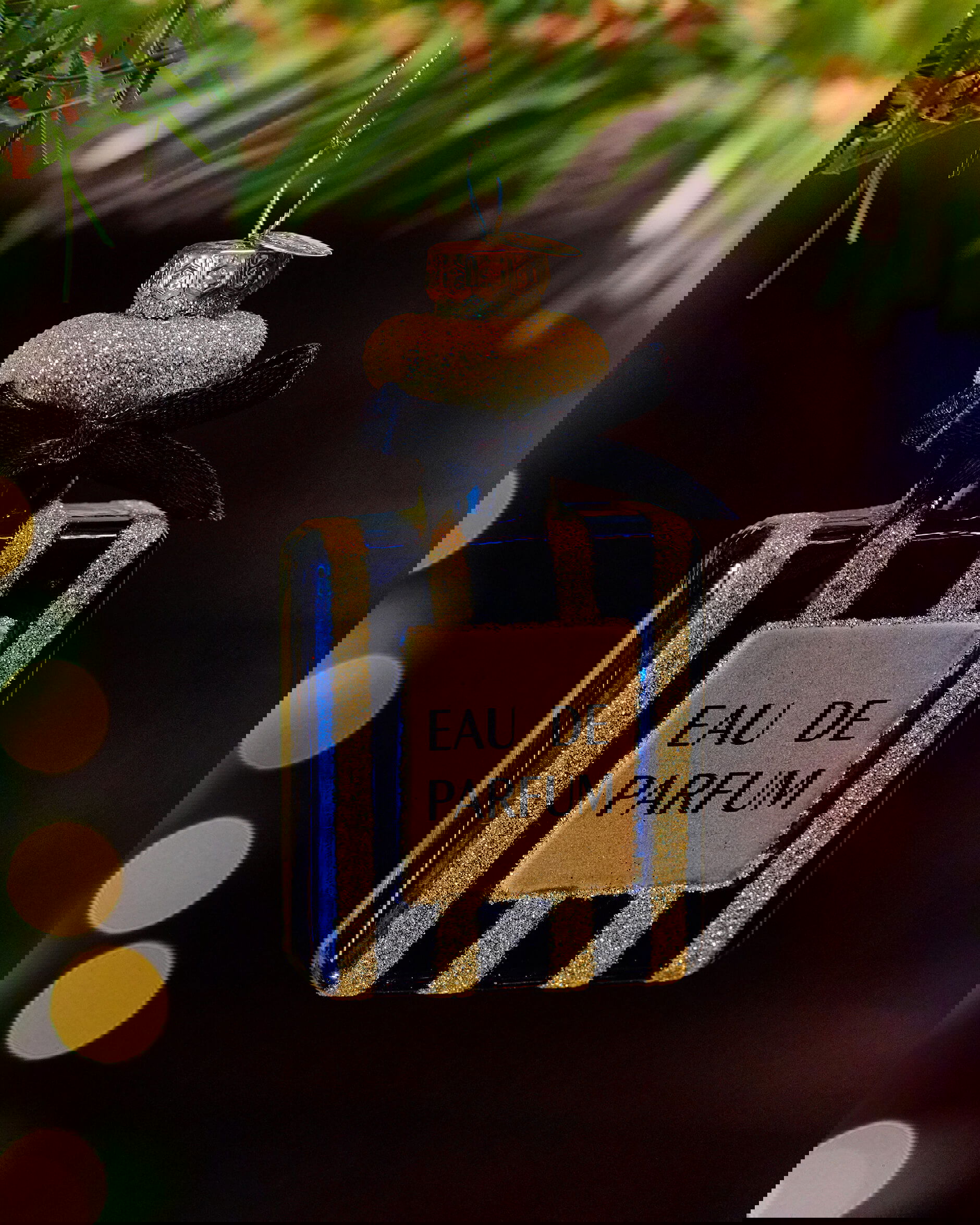 Donna-joulukoriste, parfyymipullo, sininen