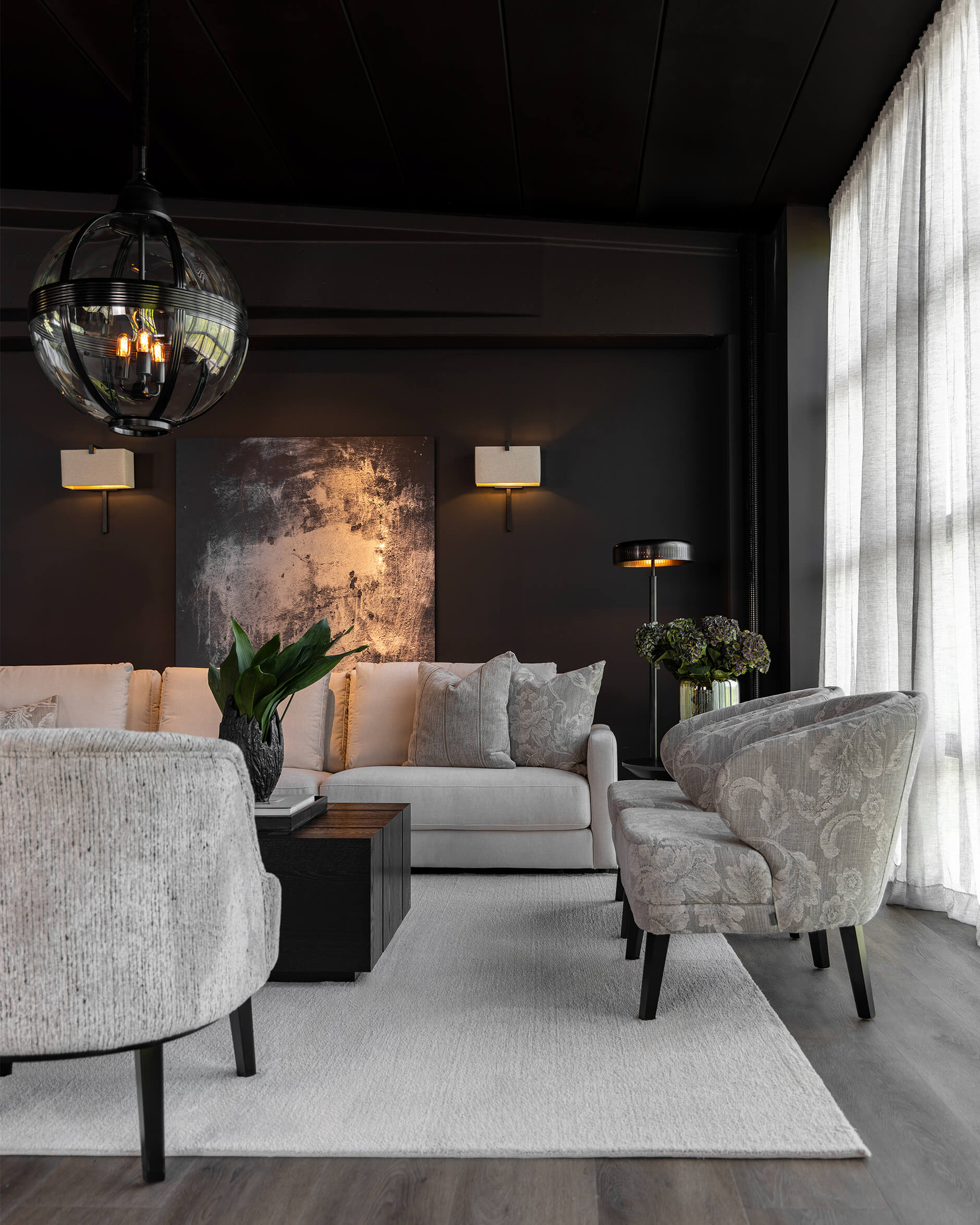 Timeless taklampa rund svart Ø66