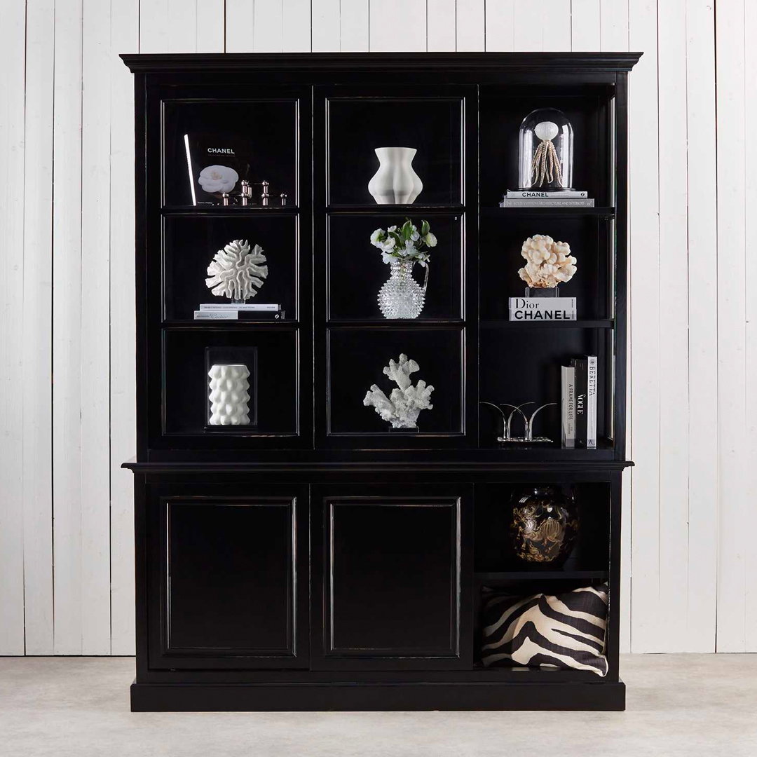 Assonet vitrinskåp modern black