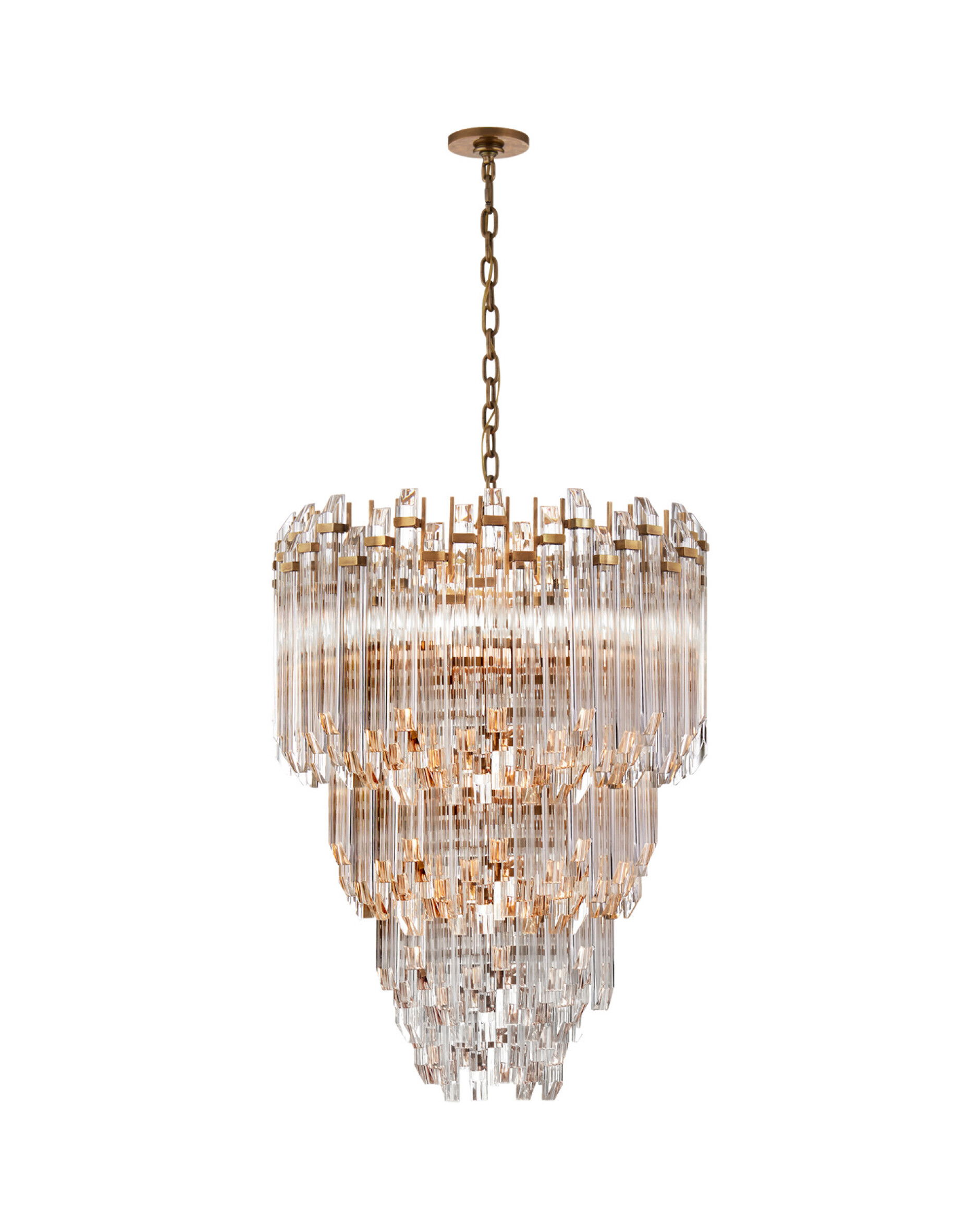 Adele Waterfall takkrona trippel antik mässing