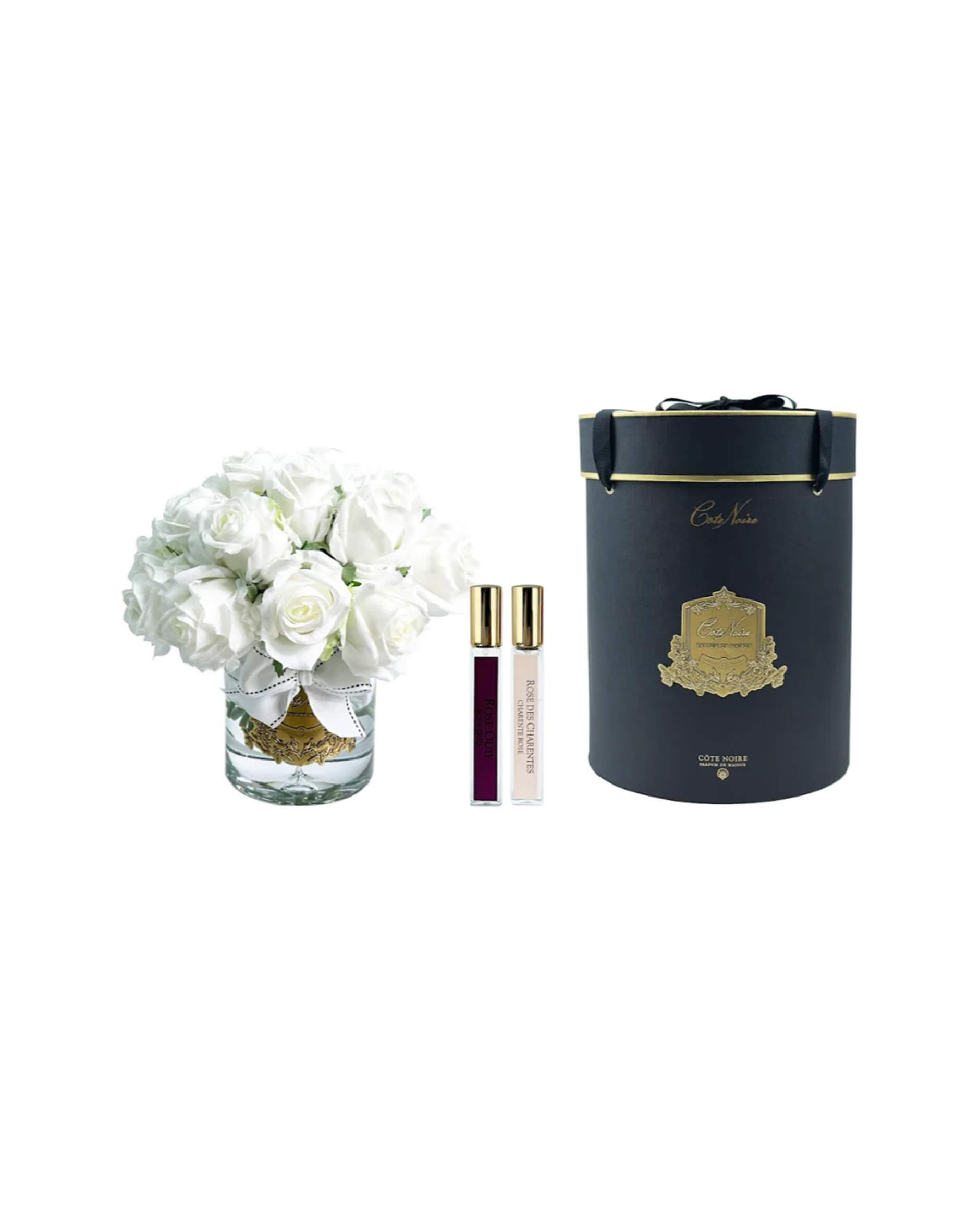 Roses de luxe gåvoset vit