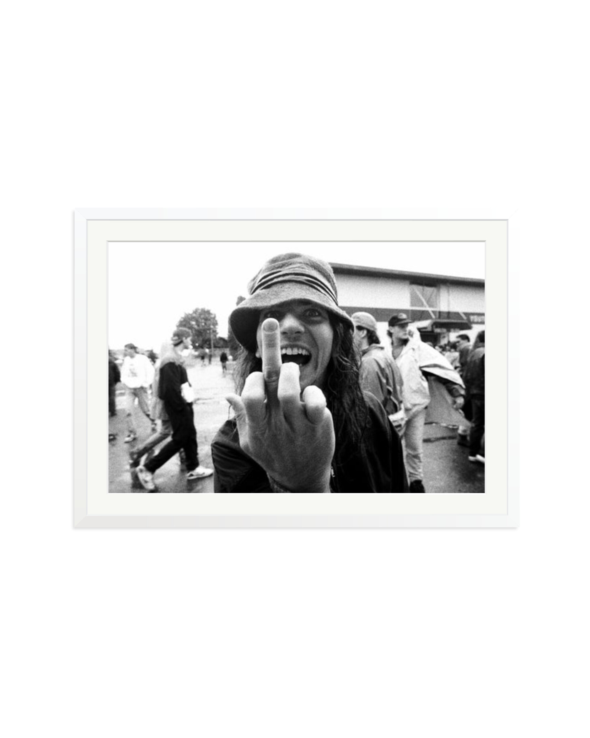 Eddie Vedder Flipping the Bird White / XXL