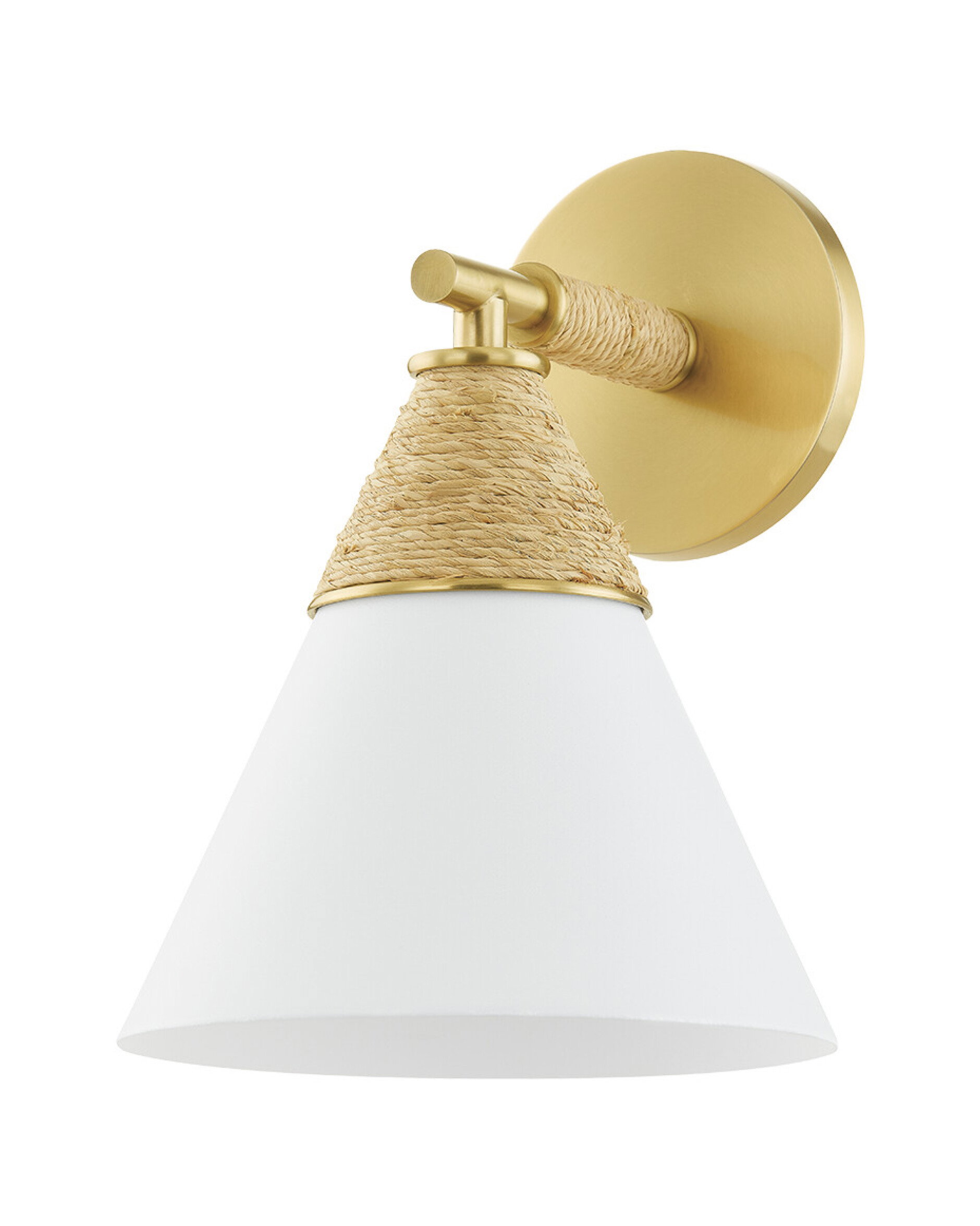 Mica vegglampe antikk messing