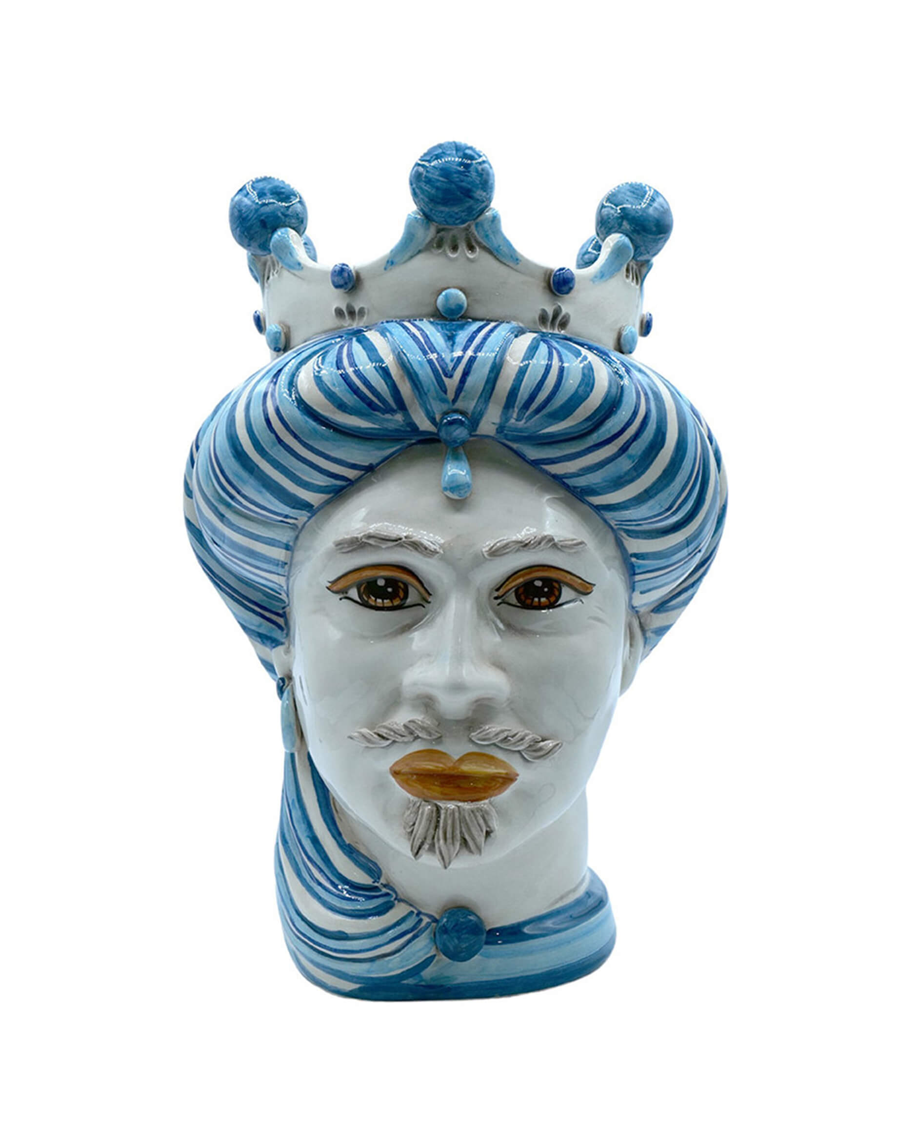 Testa di Moro uomo vit/blå