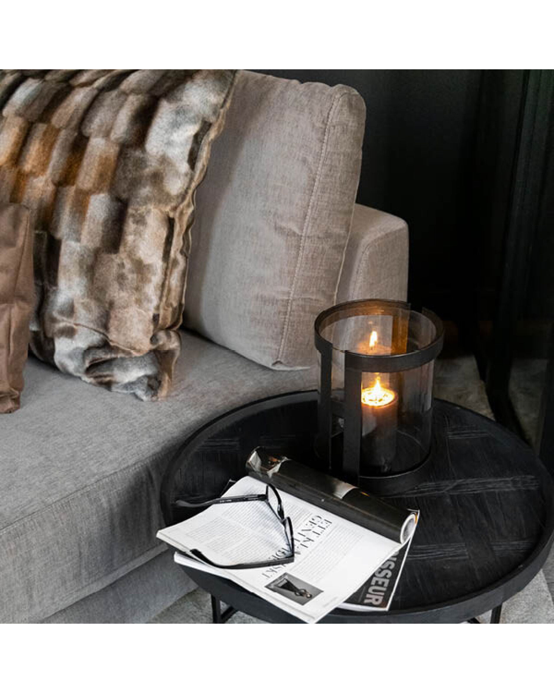 Reno Chaise Longue Hailey Taupe Right