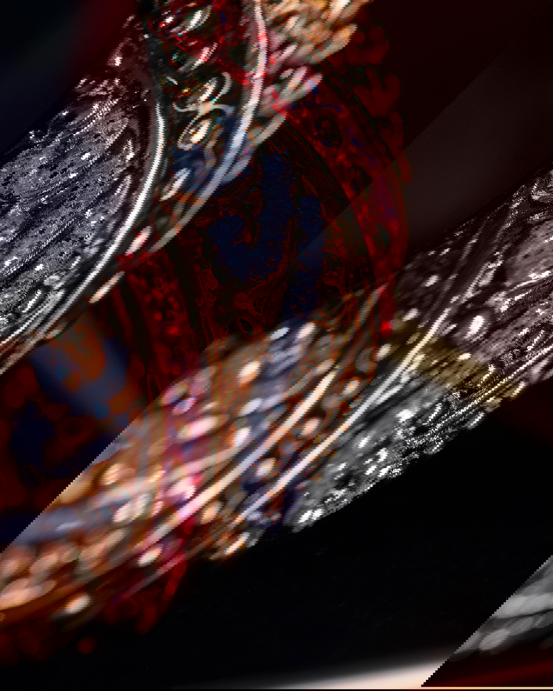 Selma Christmas Wreath Brooch Red