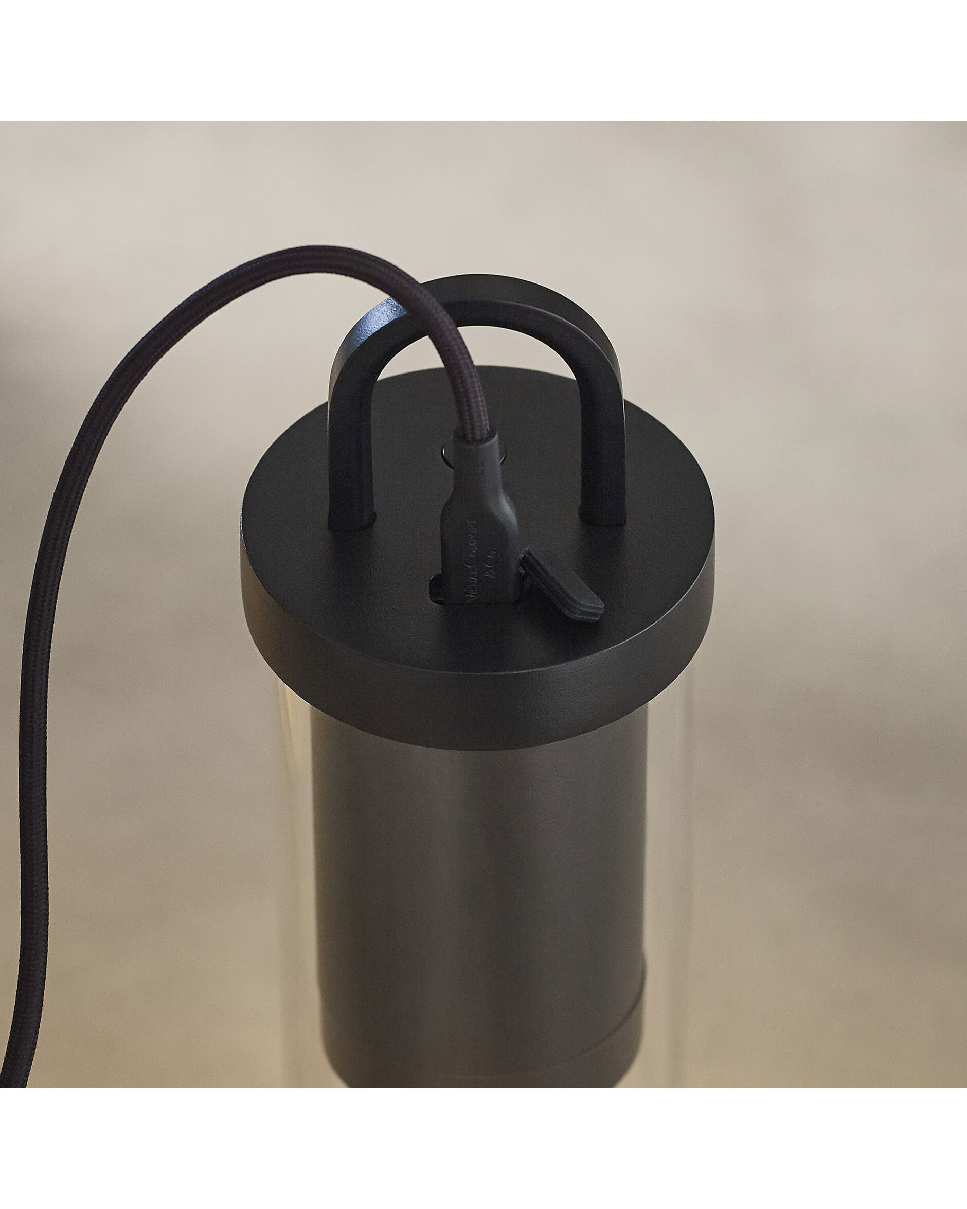 Kandella bordslampa uppladdningsbar svart