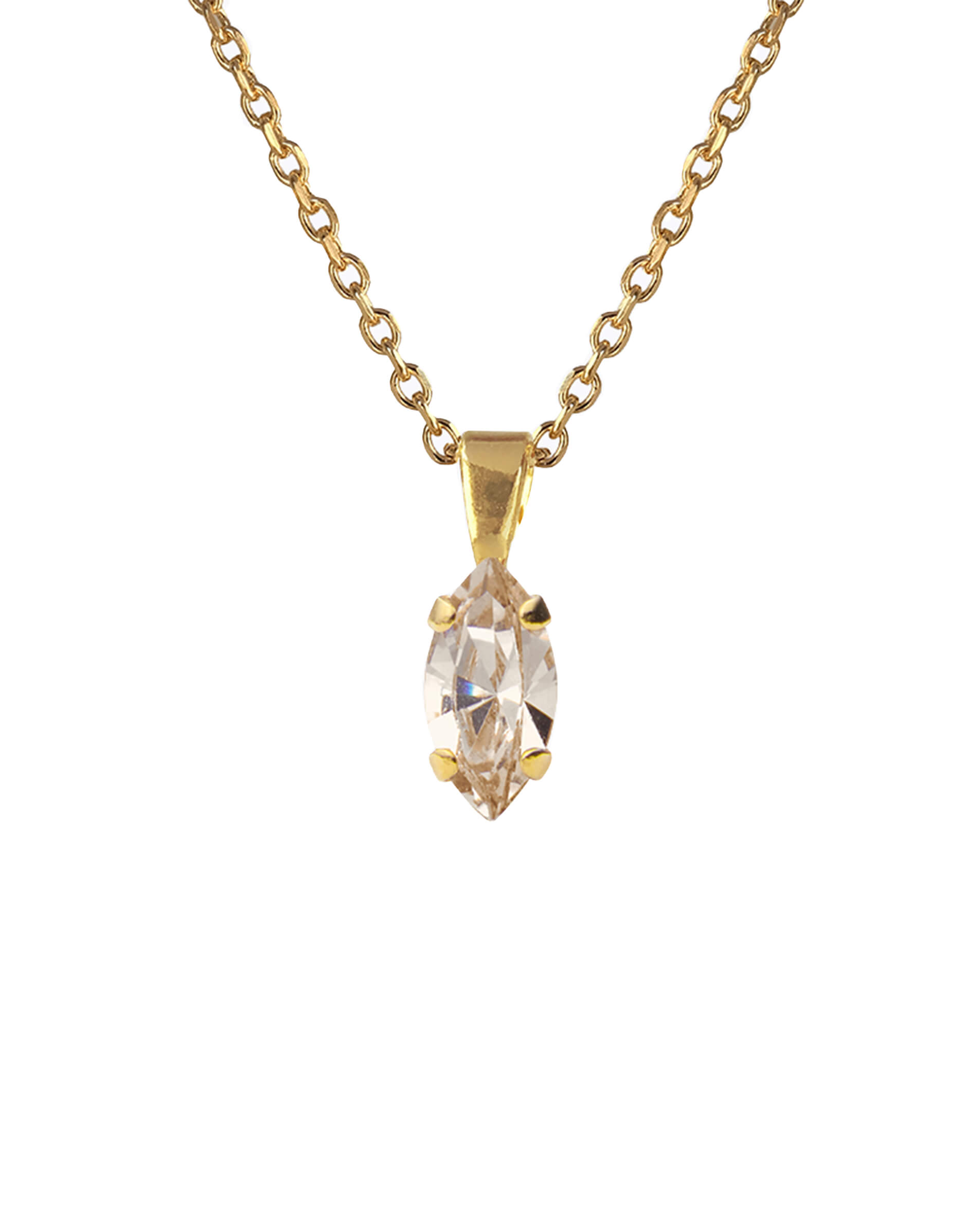 Petite Navette halskette light silk