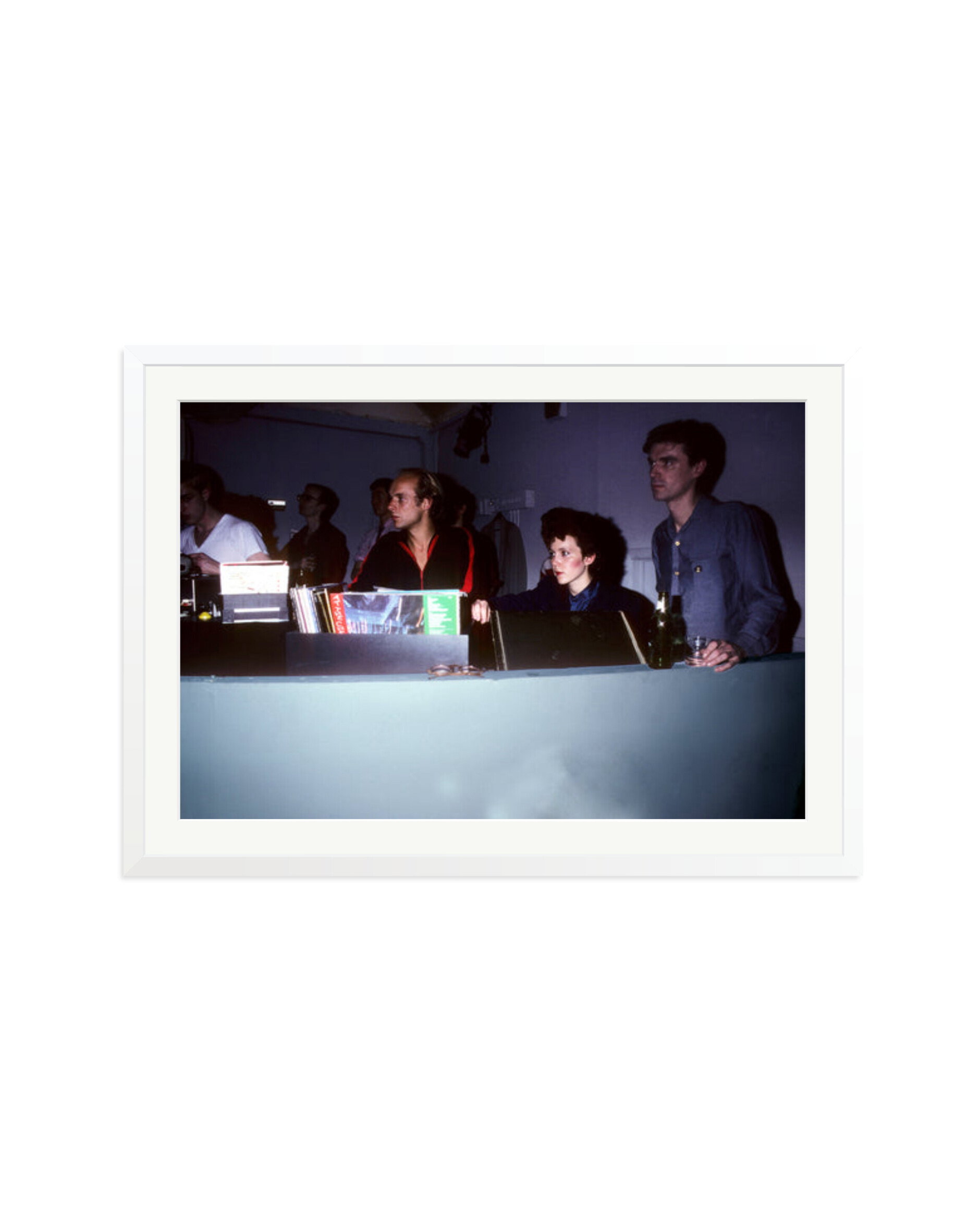Brian Eno in DJ Booth White / XXL