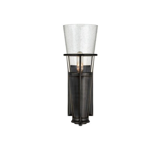 null - Robinson Single Sconce Bronze/Seeded Glass