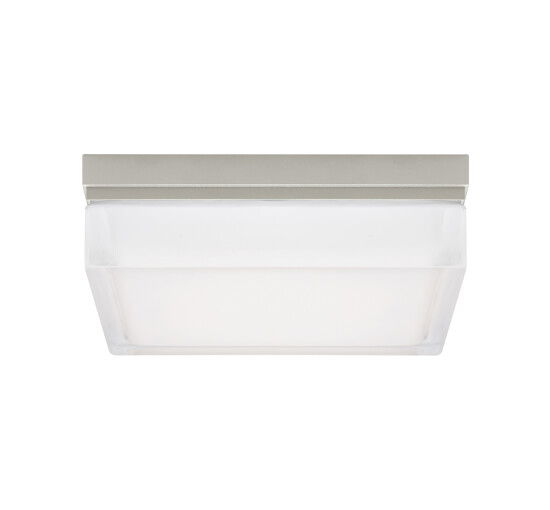 Satin Nickel - Boxie Large Flush Mount Natural Brass