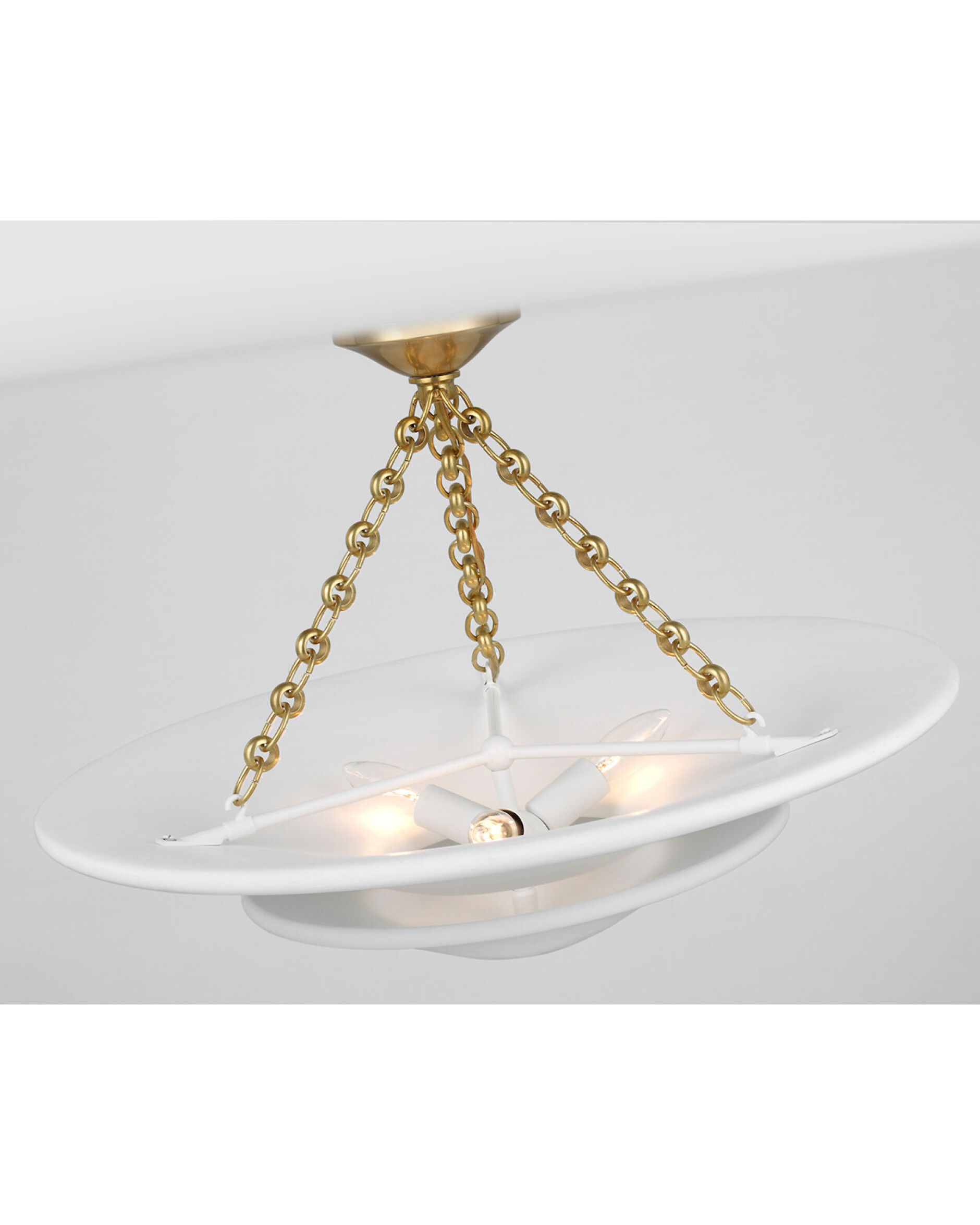 Mollino takkrona antik mässing M