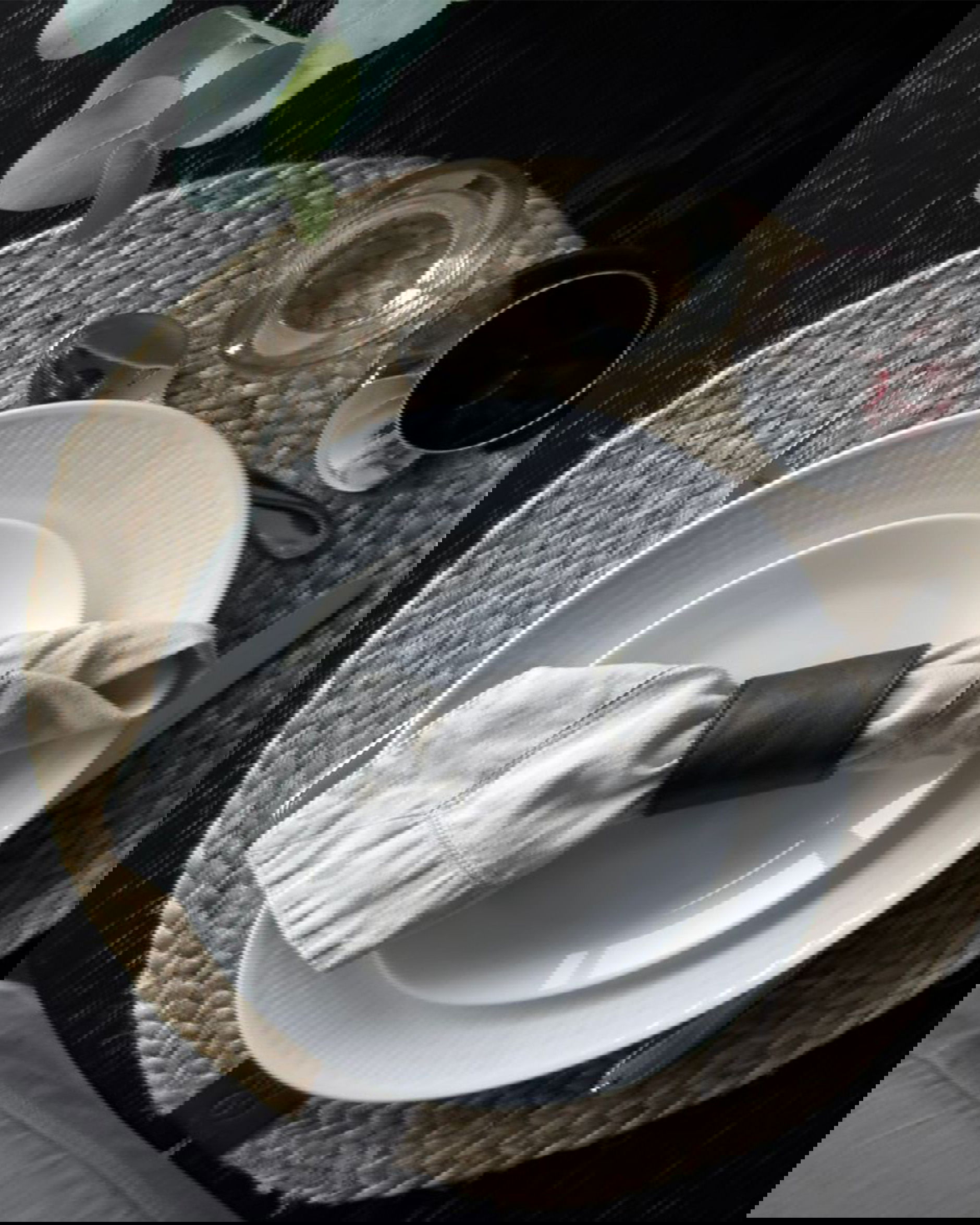 Nero serviettringer svart 4-pk