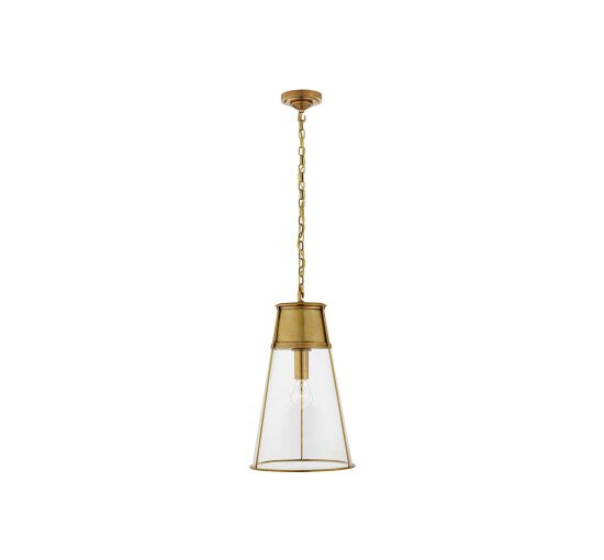 null - Robinson Large Pendant Bronze/Clear Glass