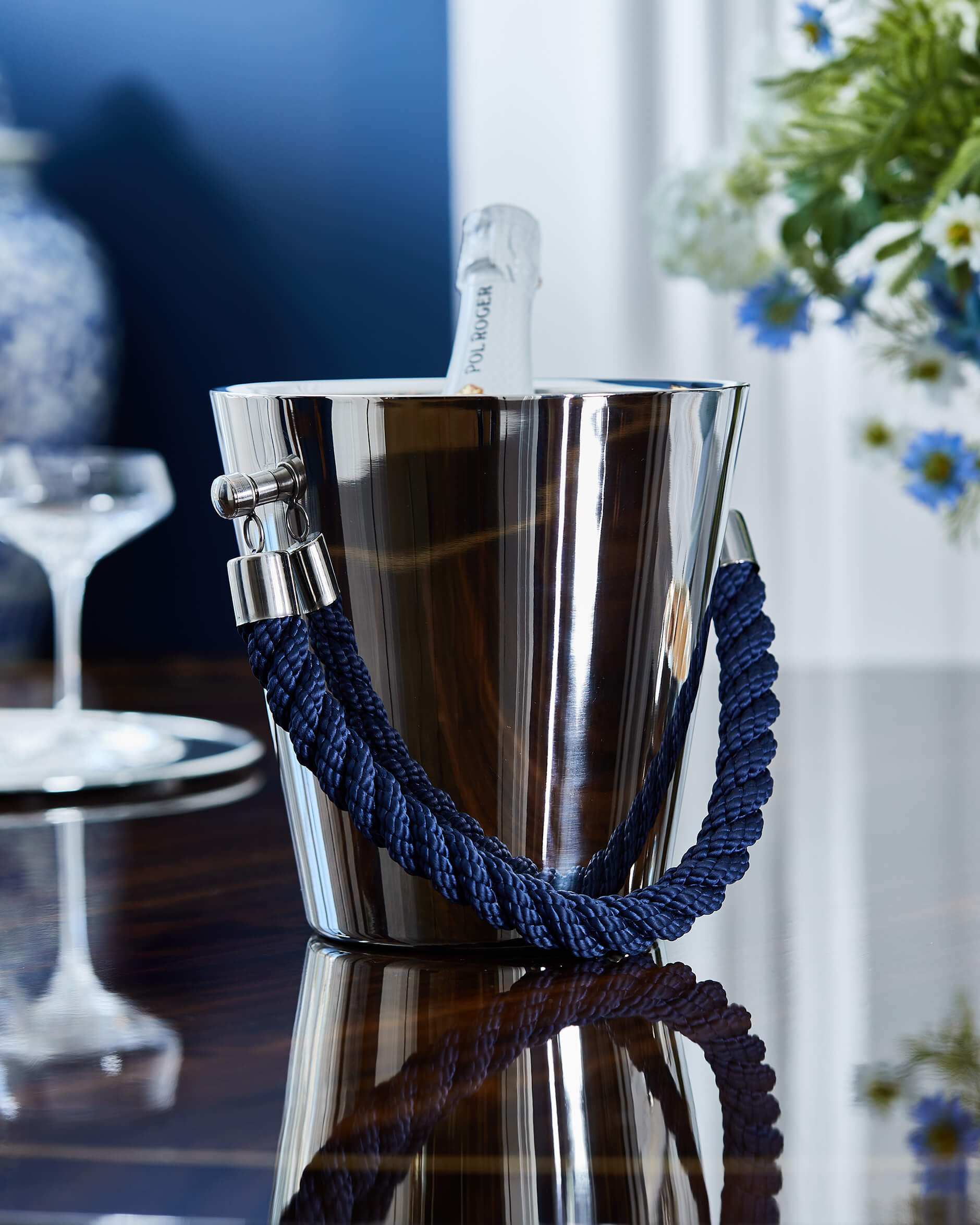 Florent champagnekylare silver