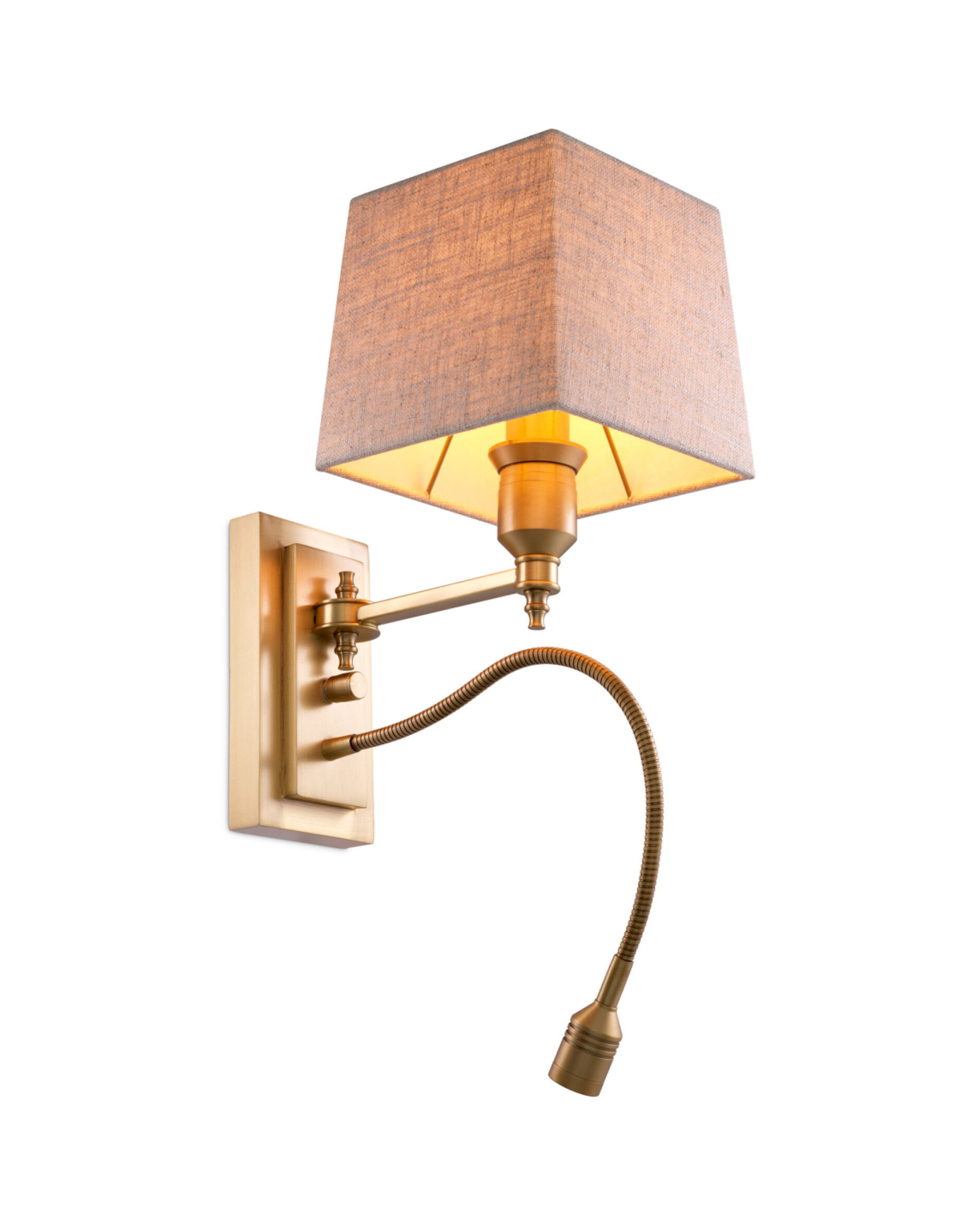 Ellington vägglampa antik mässing