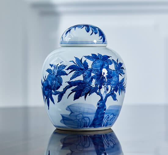 Naomi Ginger Jar Blue/White