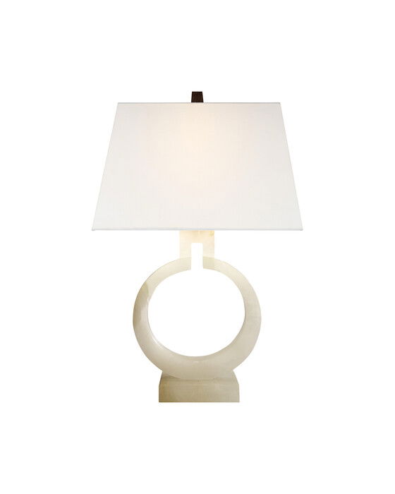 Ring Form bordslampa alabaster