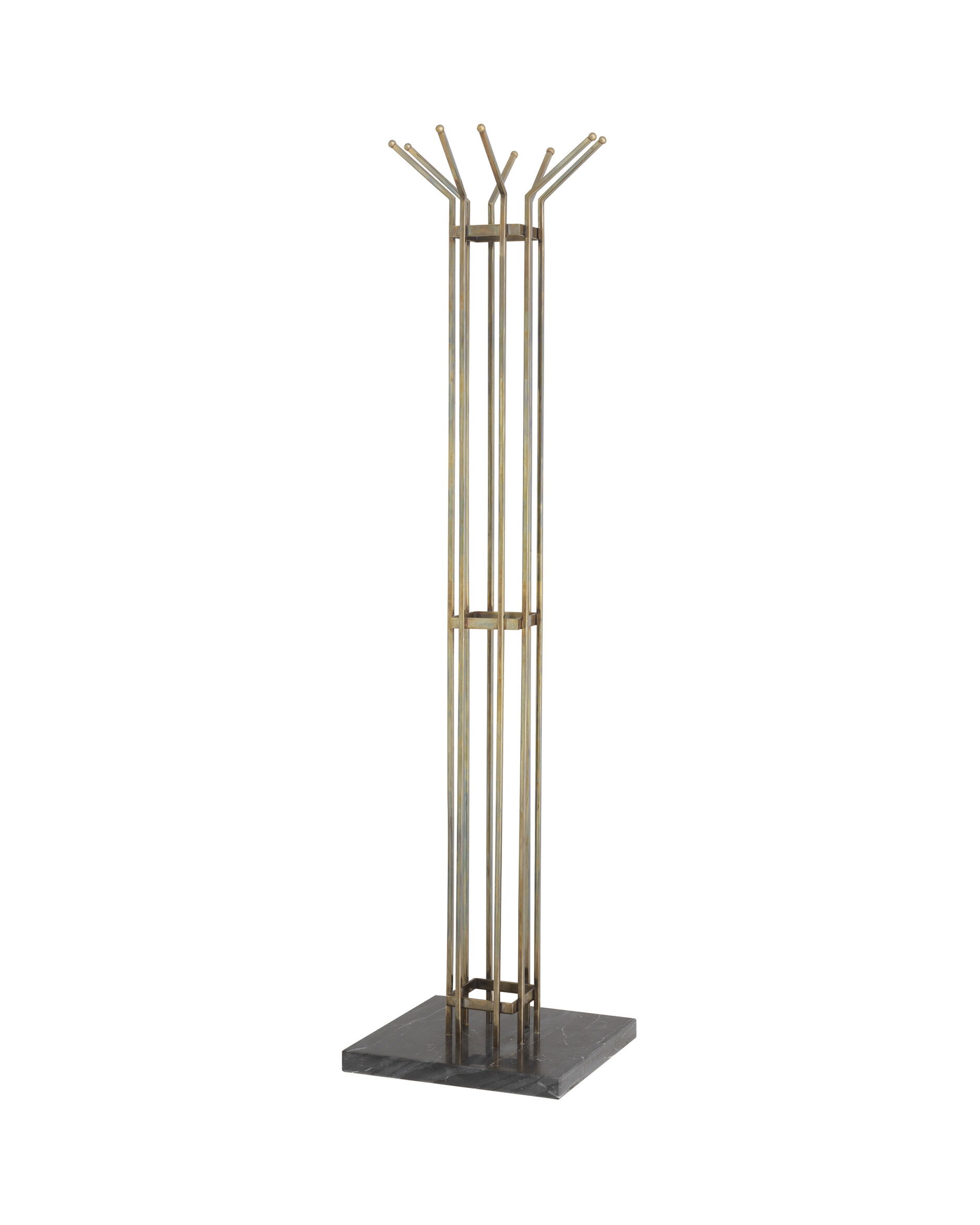 Volterra Coatrack Vintage Brass Finish