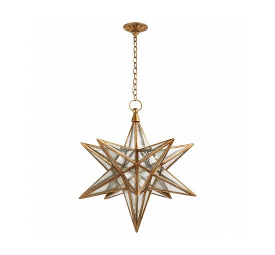 null - Moravian Large Star Gilded Iron