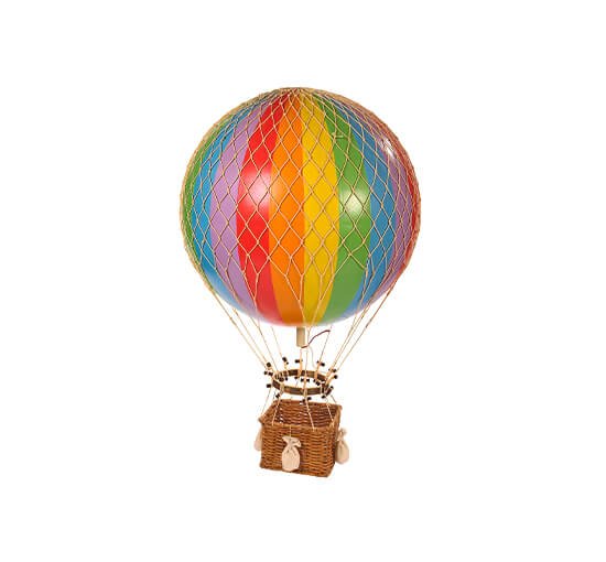 Rainbow - Jules Verne hot air balloon rainbow/pastel
