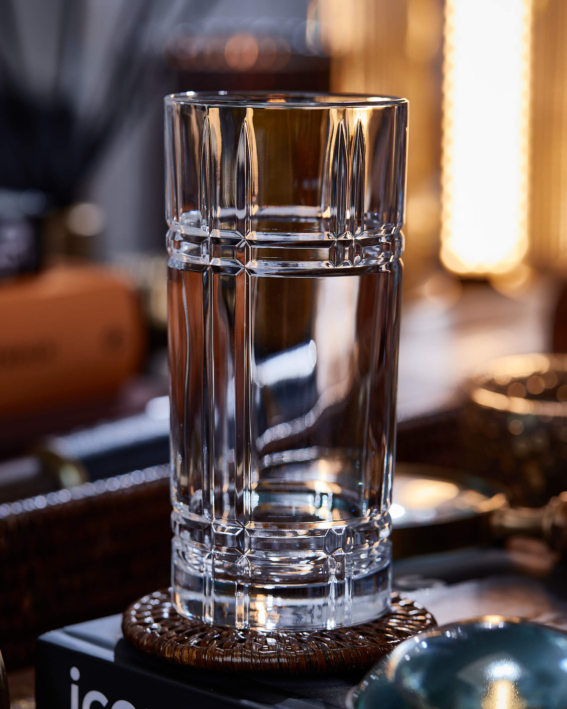 Cognac glasunderlägg rotting 6-pack