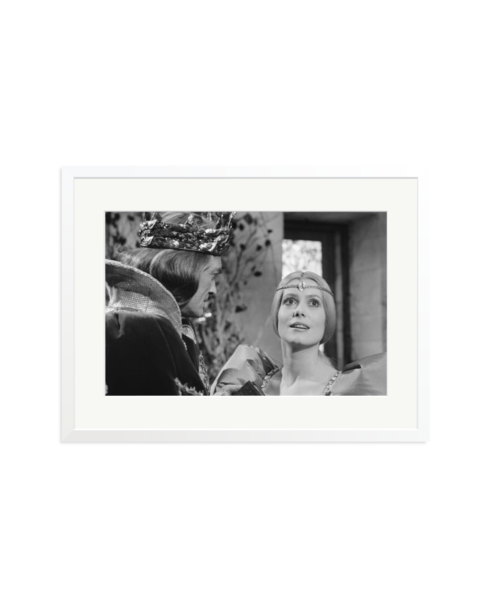 Marais and Deneuve on Set of Peau d'Ane White / XL