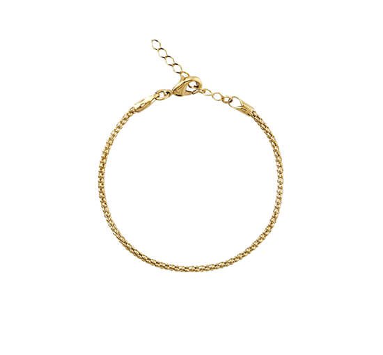 Gold - Petite Rope Bracelet Rhodium